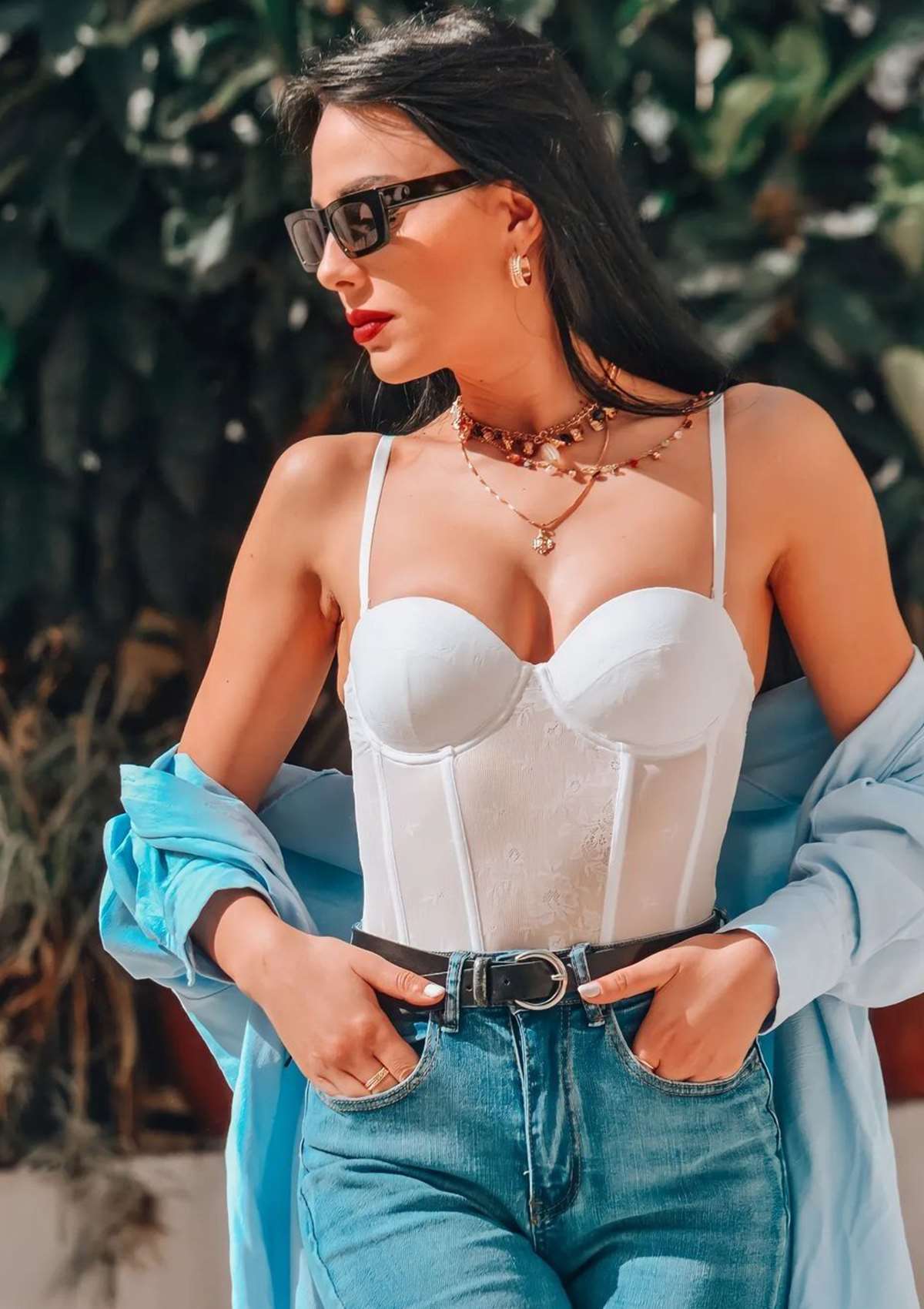 Gracious Overbust Lace Corset Bustier - HSIA