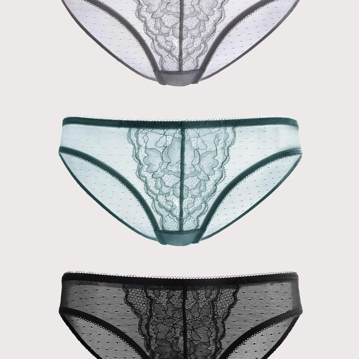 Enchante Lace Bikini Panties 3 Pack - HSIA