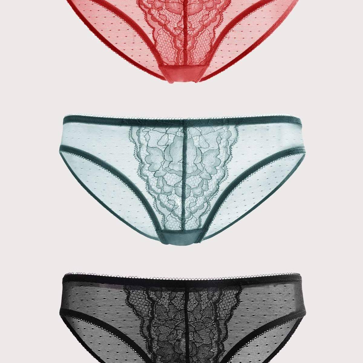Enchante Lace Bikini Panties 3 Pack - HSIA