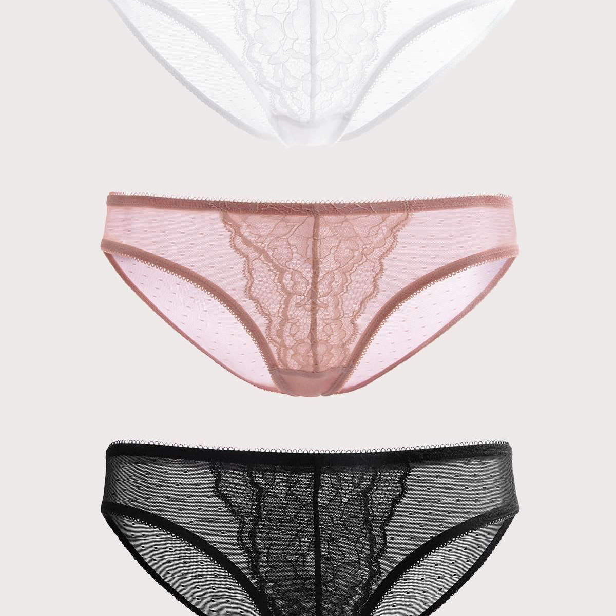 Enchante Lace Bikini Panties 3 Pack - HSIA