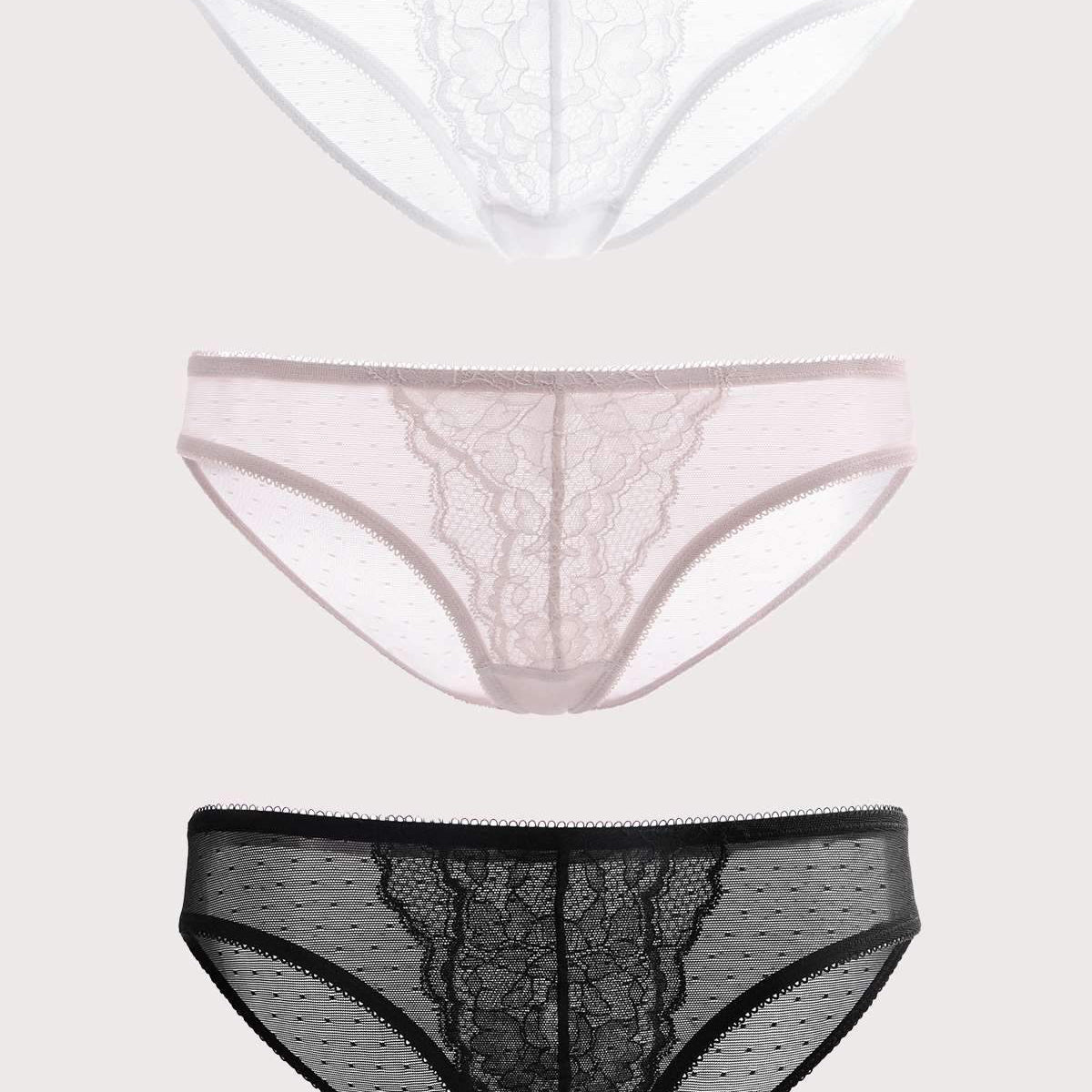 Enchante Lace Bikini Panties 3 Pack - HSIA