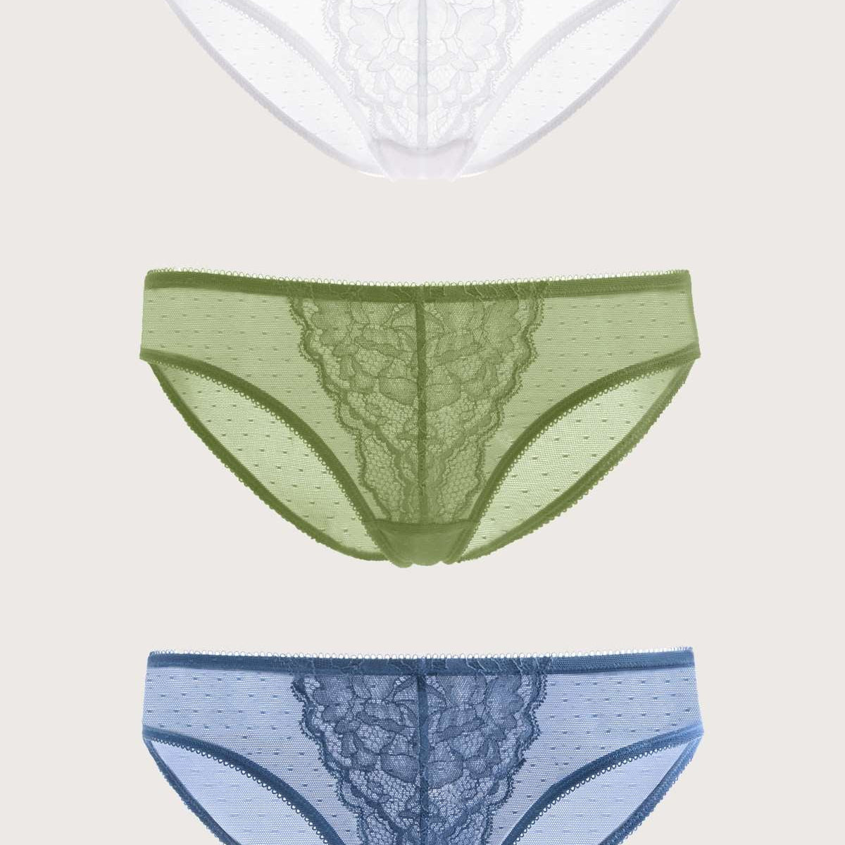 Enchante Lace Bikini Panties 3 Pack - HSIA