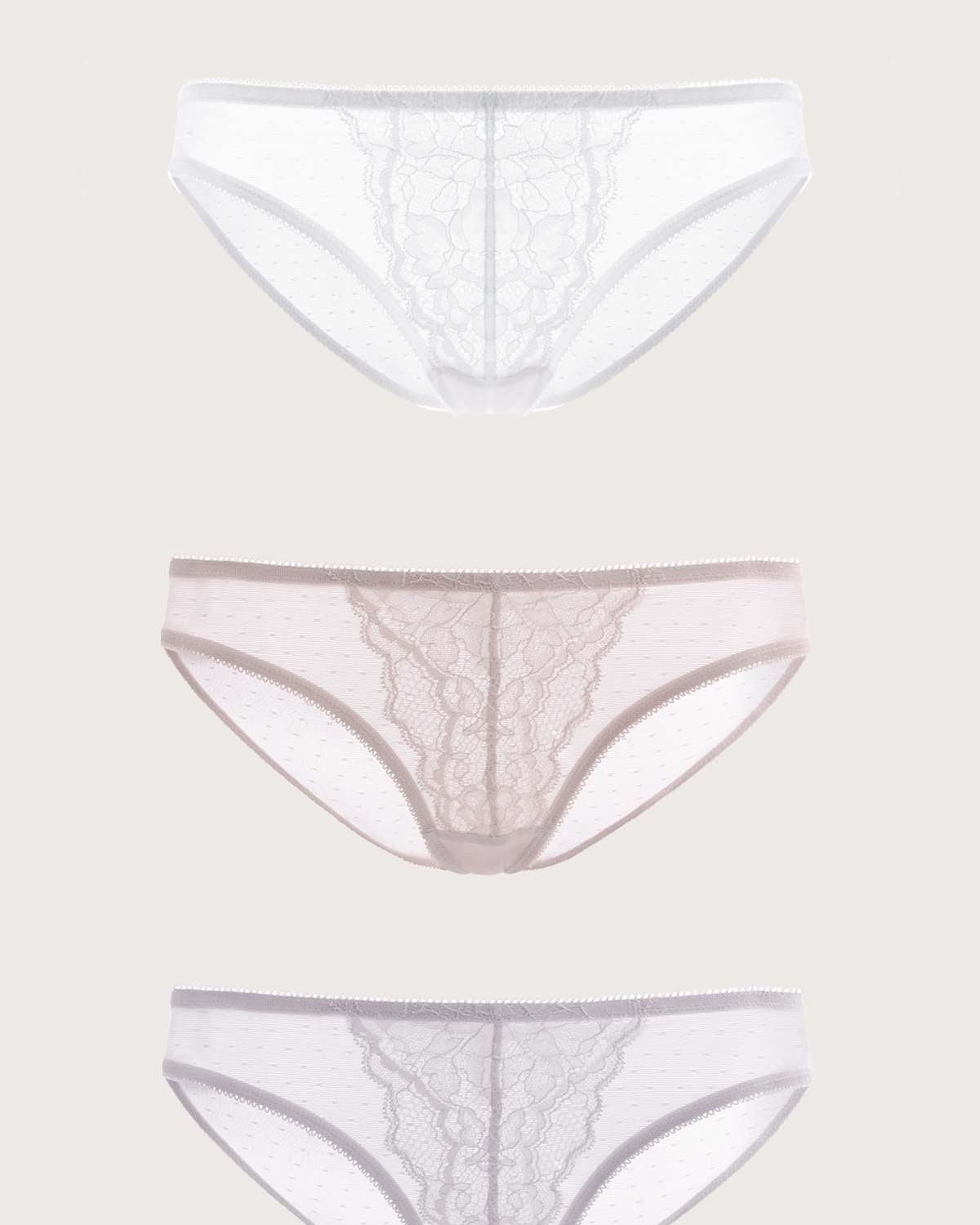 Enchante Lace Bikini Panties 3 Pack - HSIA