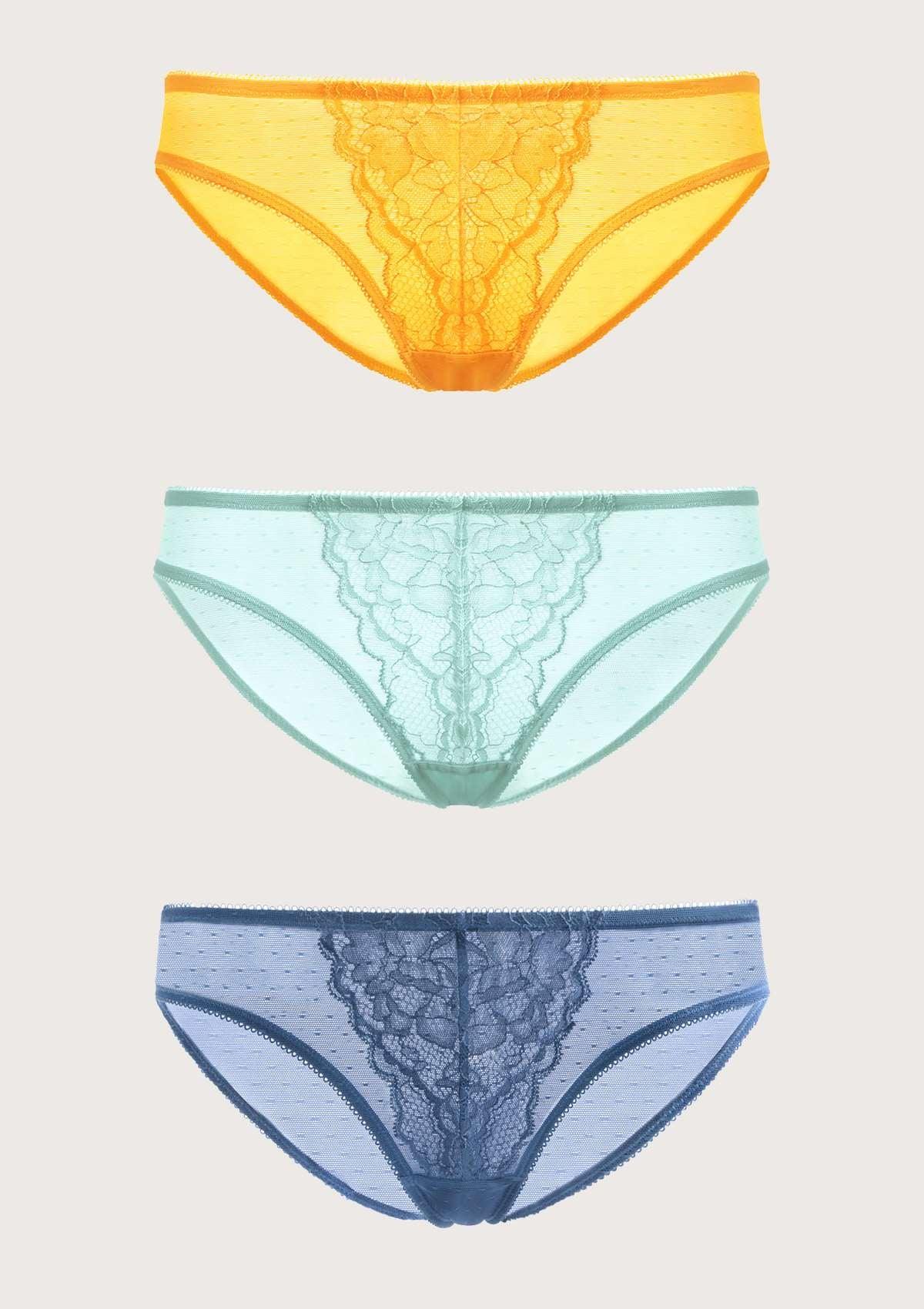Enchante Lace Bikini Panties 3 Pack - HSIA