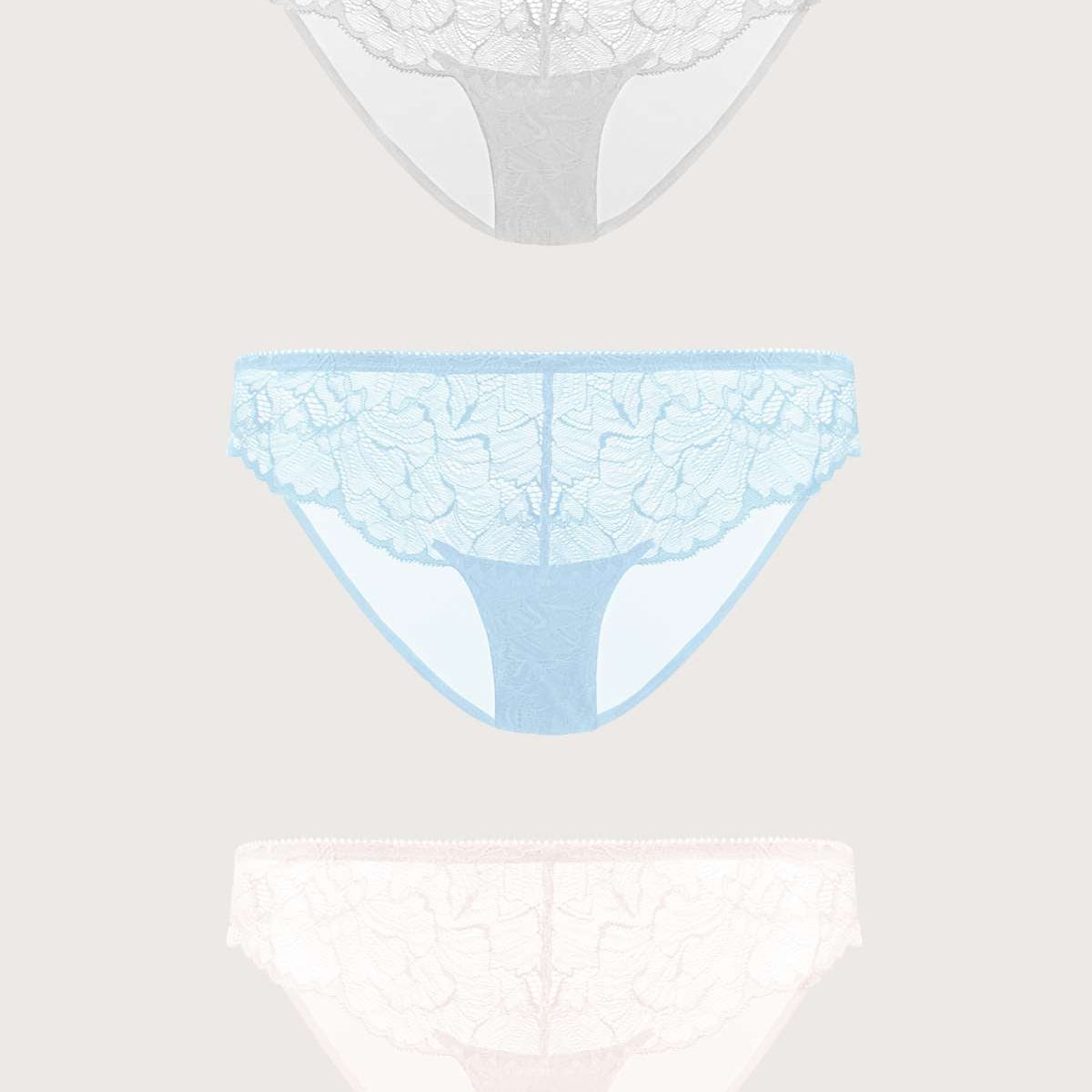HSIA Blossom Lace Bikini Underwears 3 Pack - HSIA