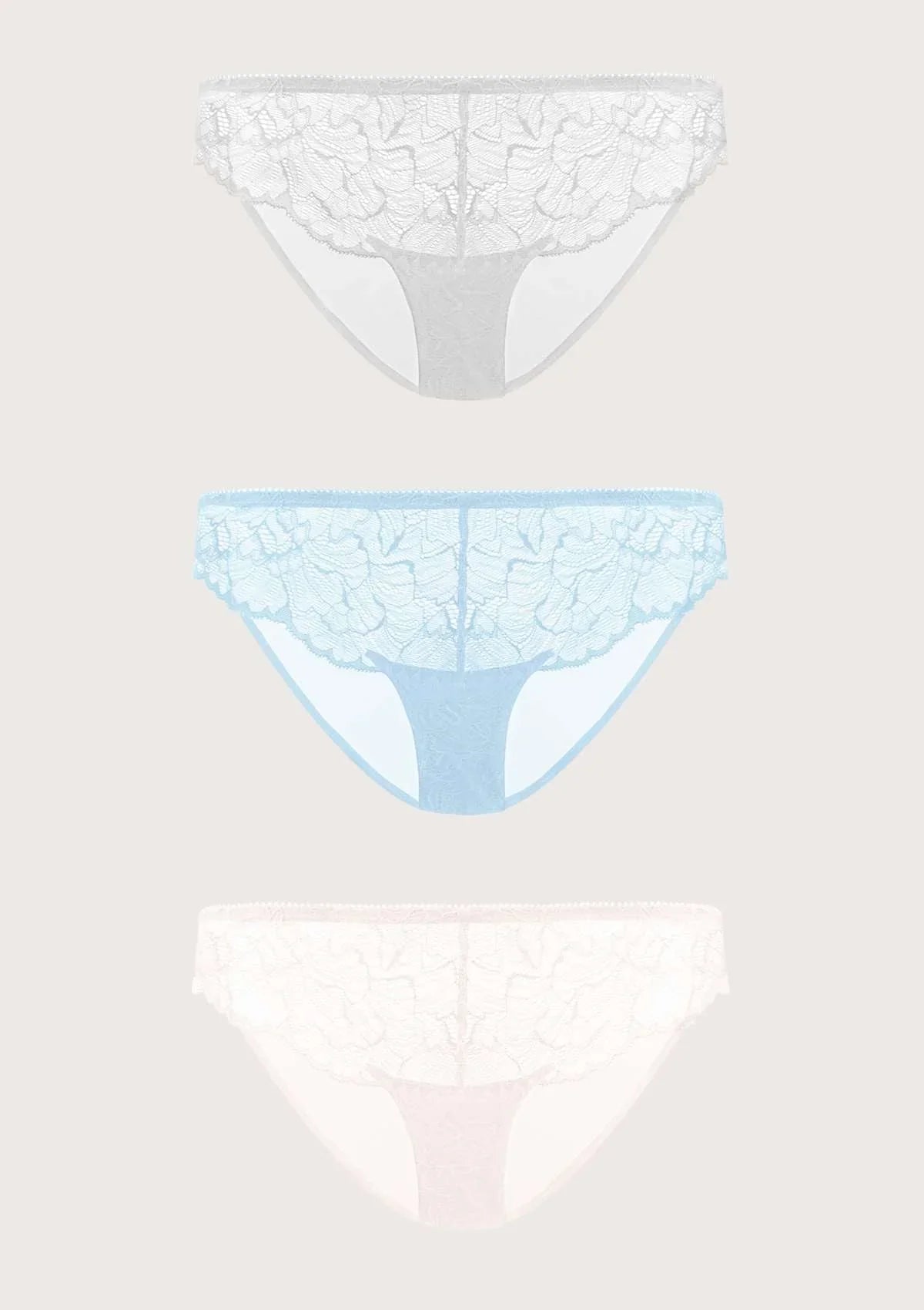 HSIA Blossom Lace Bikini Underwears 3 Pack - HSIA