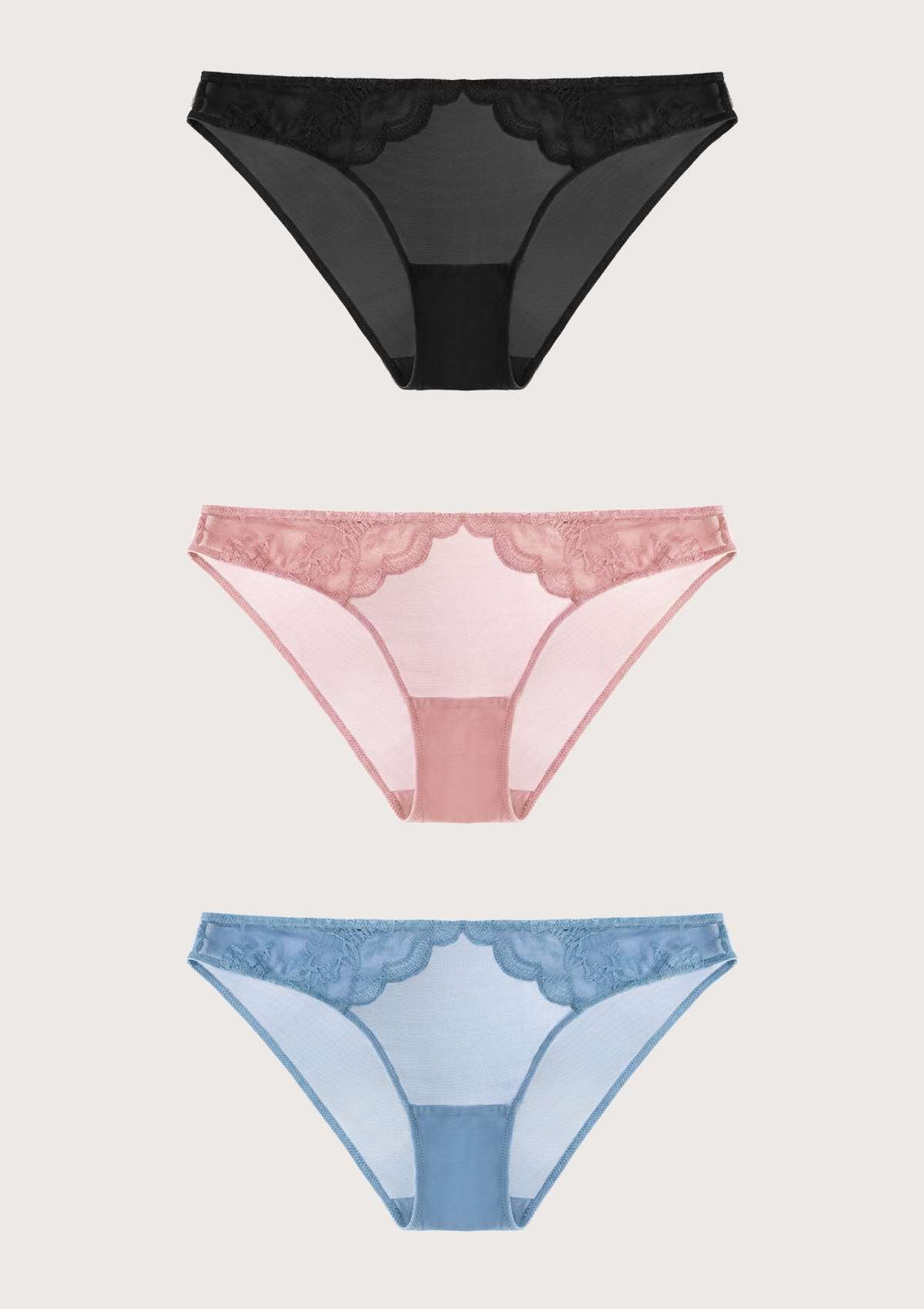 HSIA Sexy Lace Bikini Underwears 3 Pack
