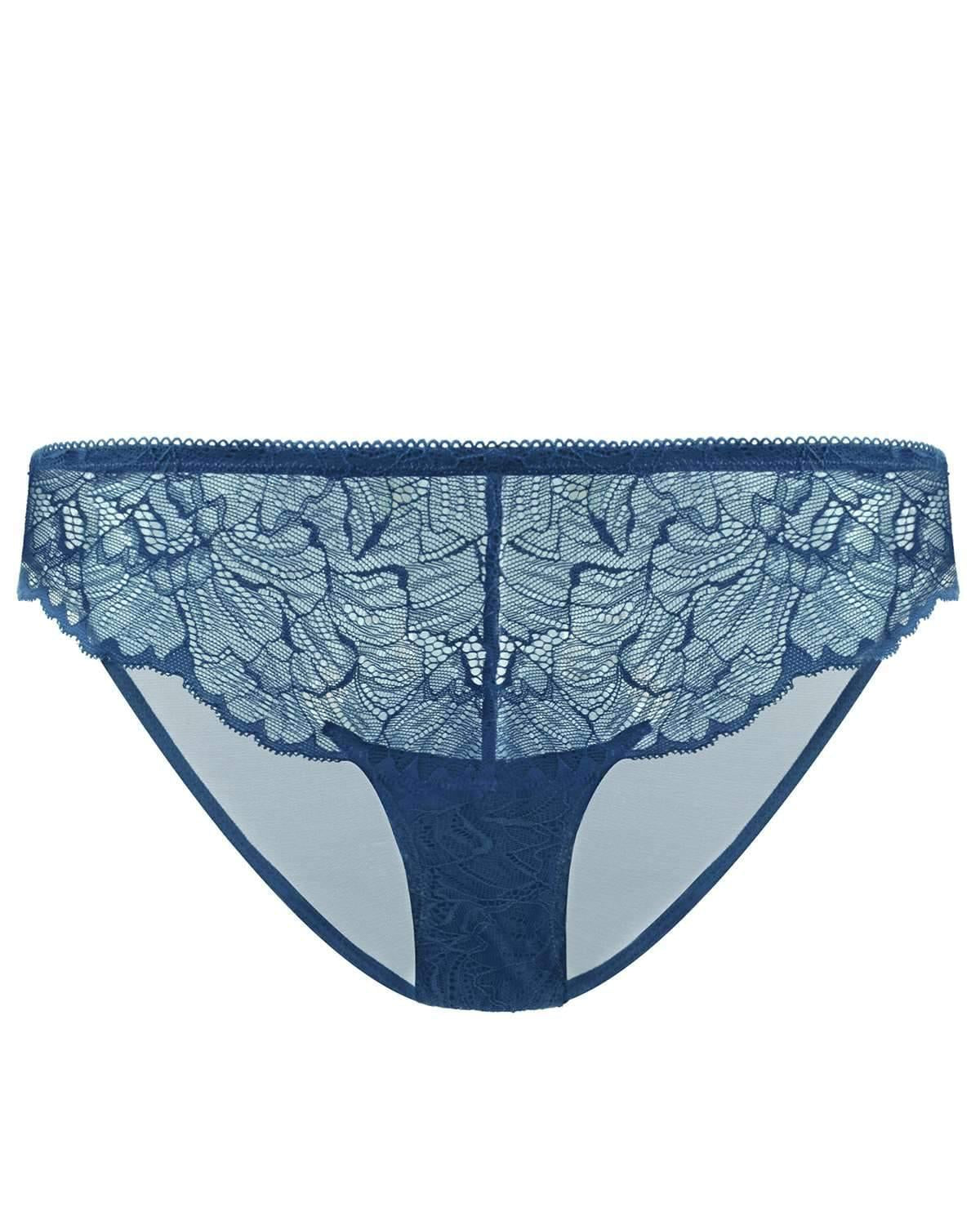 HSIA Blossom Lace Biscay Blue Bikini Underwear - HSIA