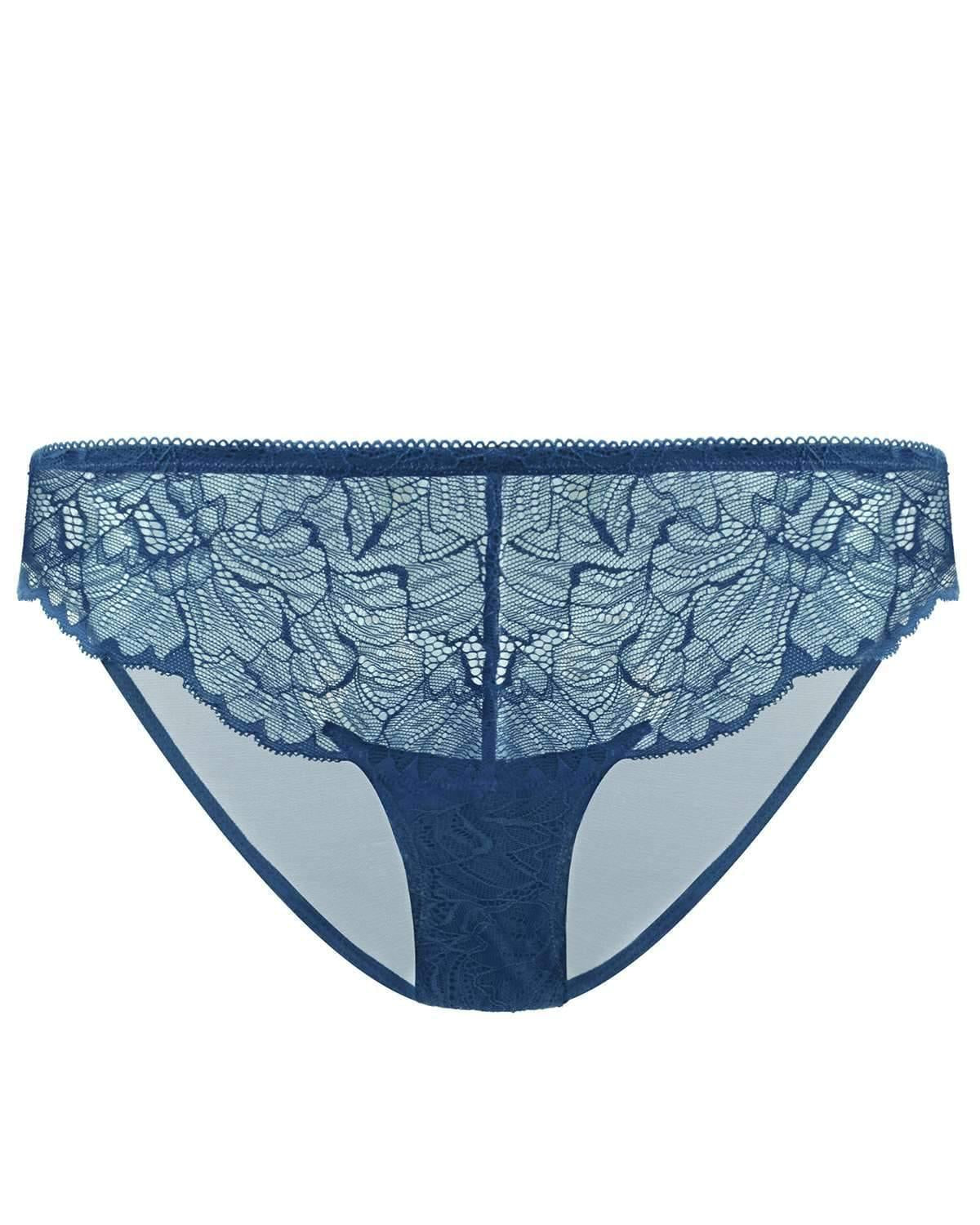 HSIA Blossom Lace Biscay Blue Bikini Underwear - HSIA
