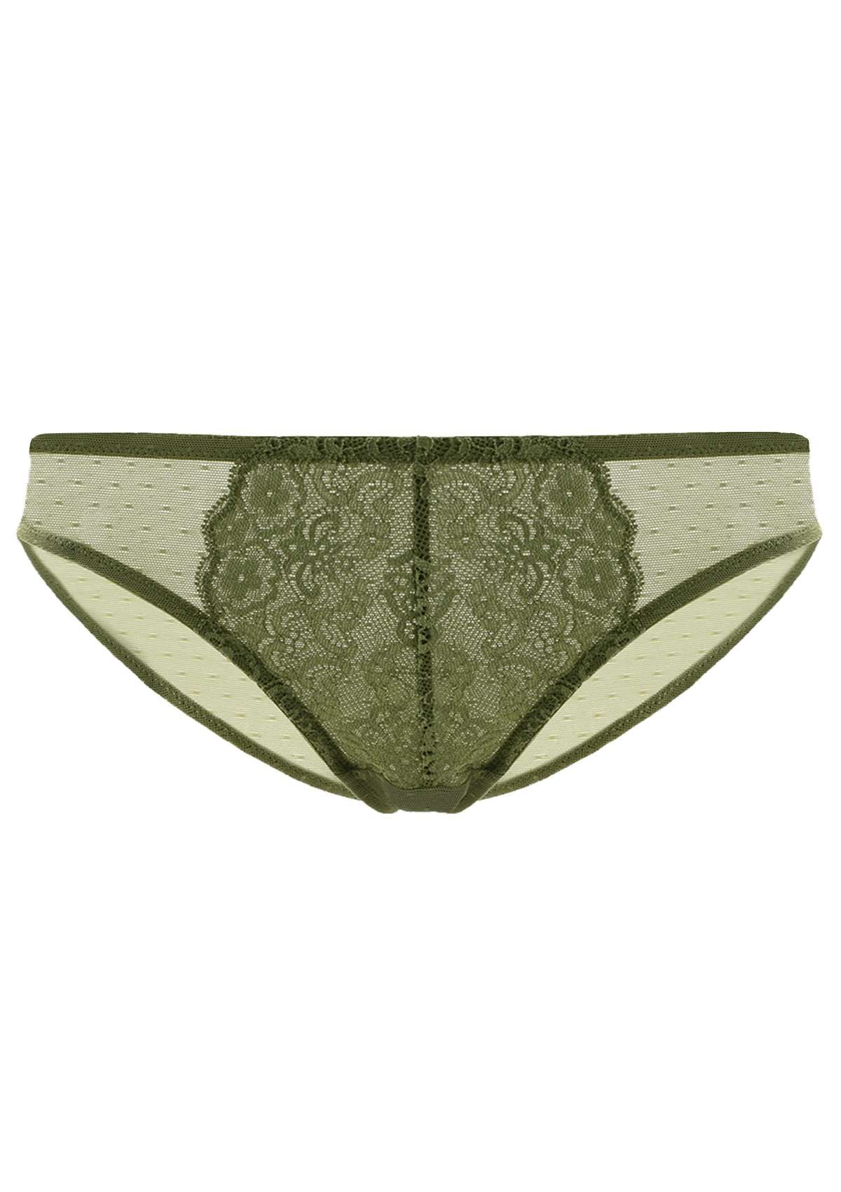 Nymphaea Front Floral Lace Bikini Underwear - HSIA