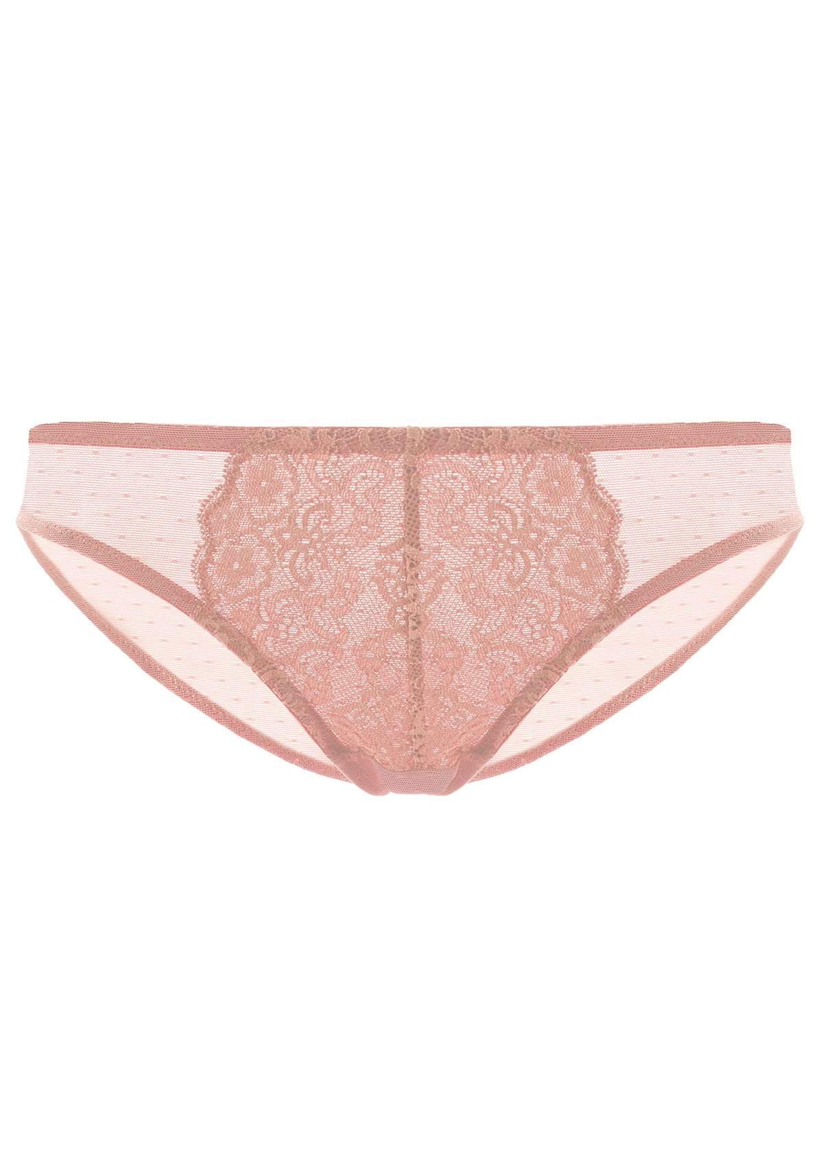 Nymphaea Front Floral Lace Bikini Underwear - HSIA