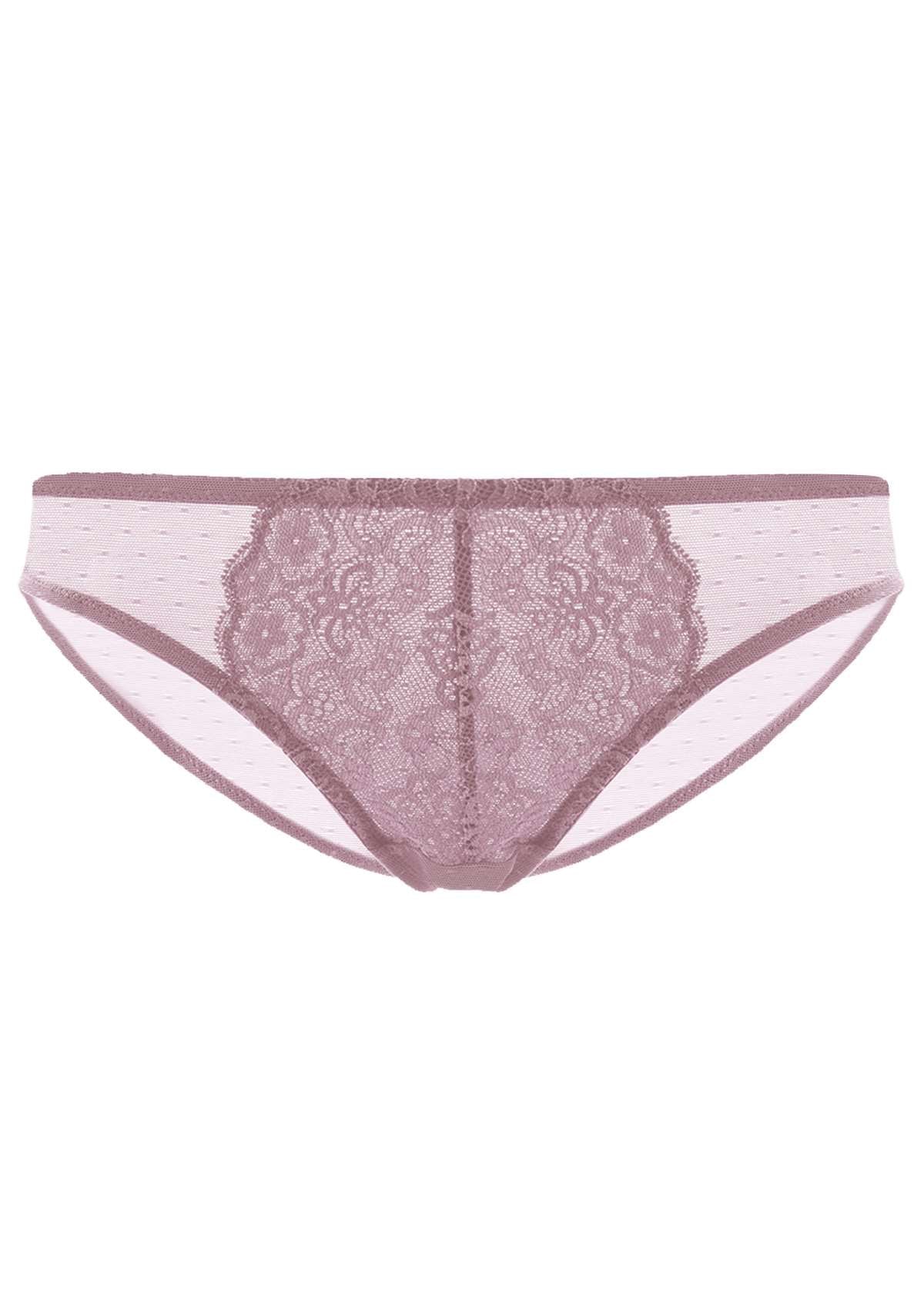 Nymphaea Front Floral Lace Bikini Underwear - HSIA