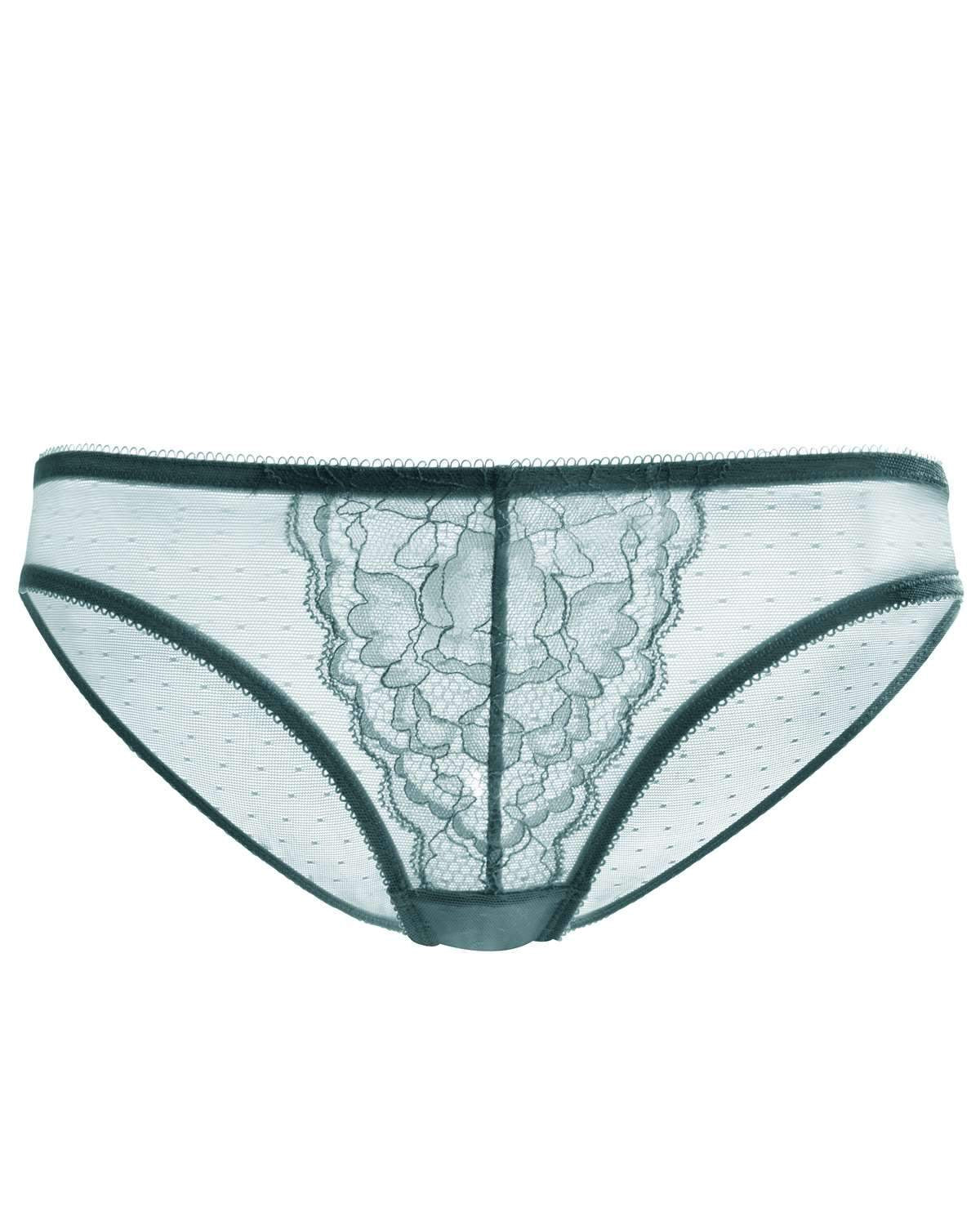 Enchante Lace Balsam Blue Bikini Underwear - HSIA