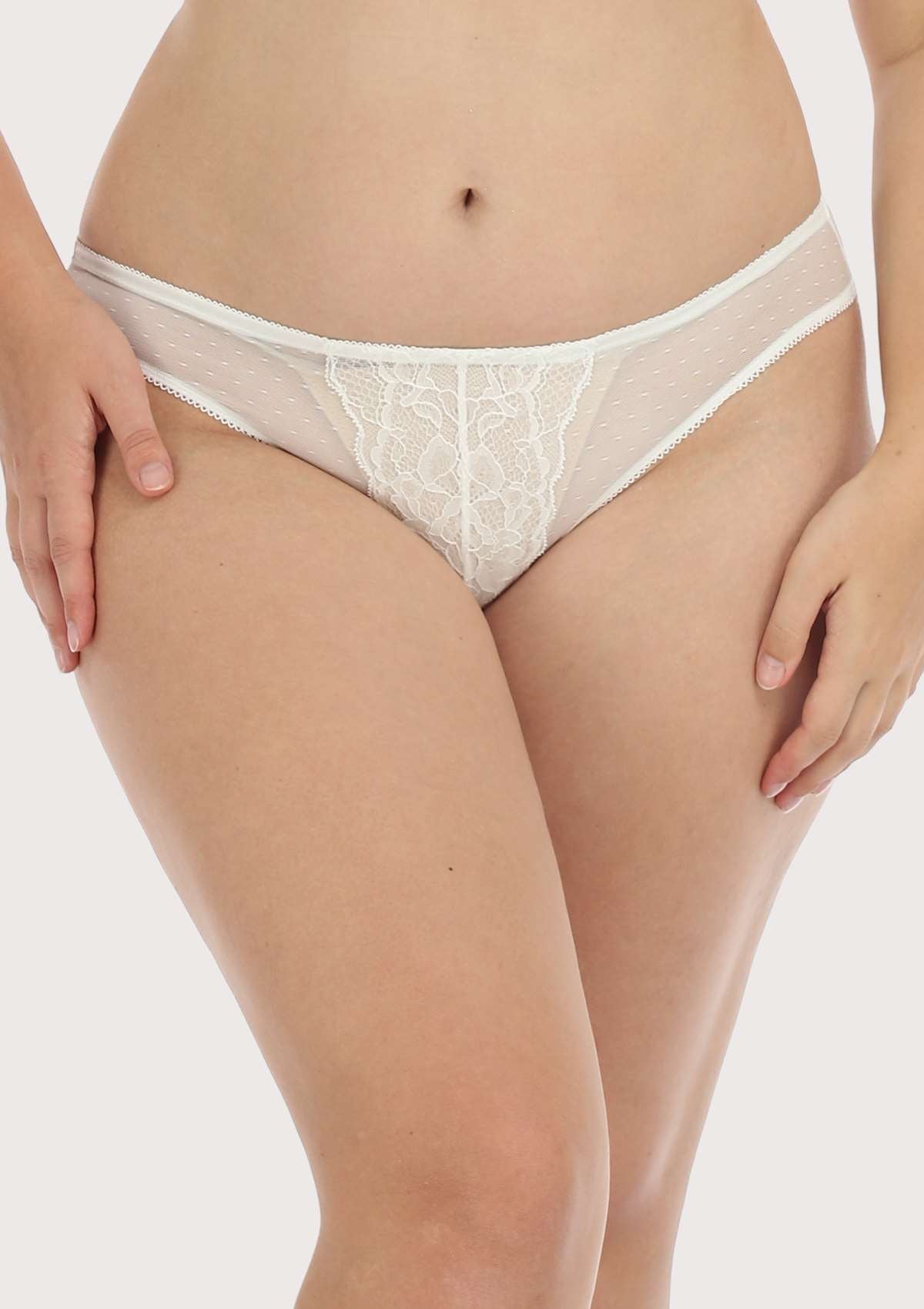 Enchante Lace Mid Rise Bikini Underwear - HSIA