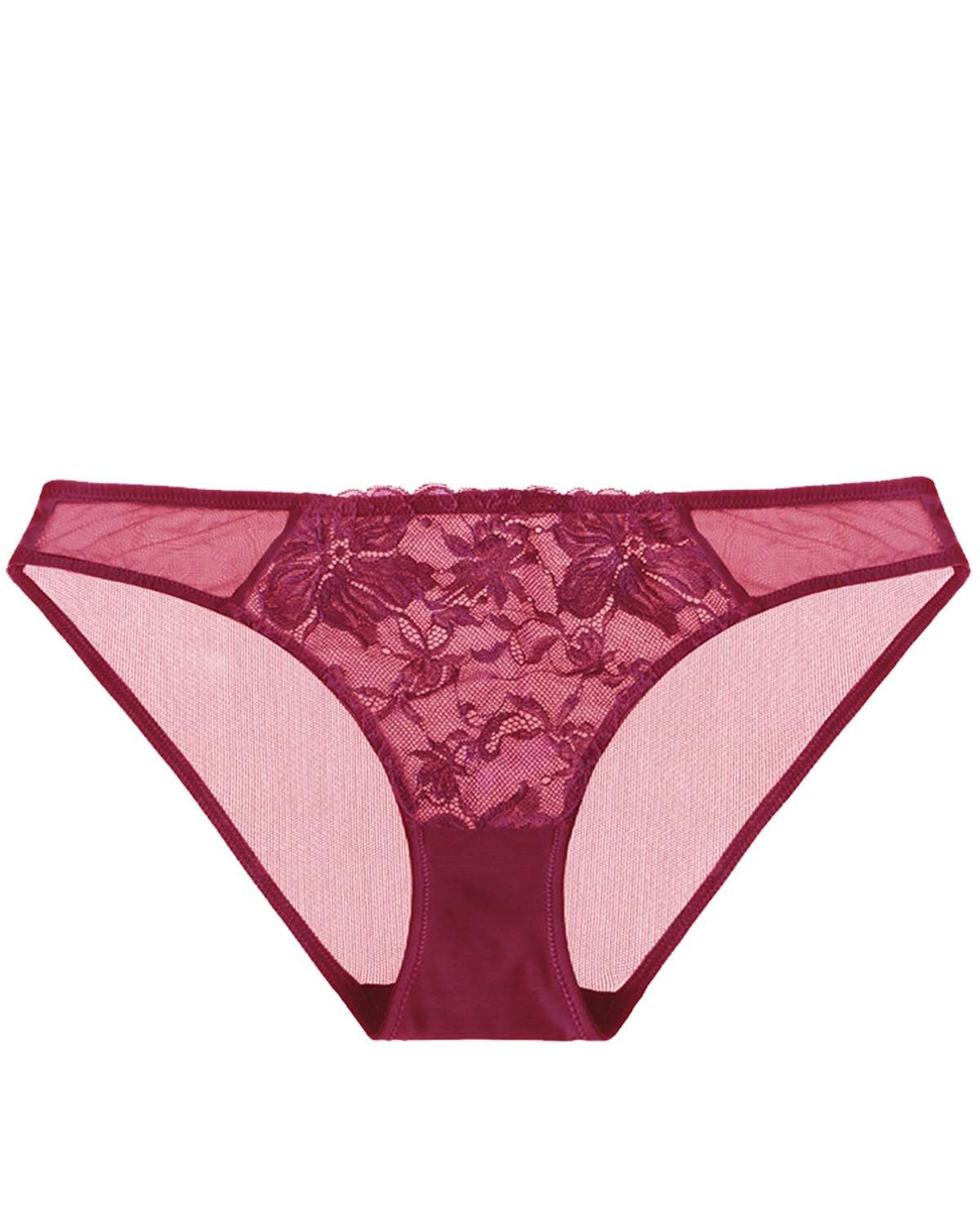 Pretty In Petals Red Lace Bikini Underwear - HSIA