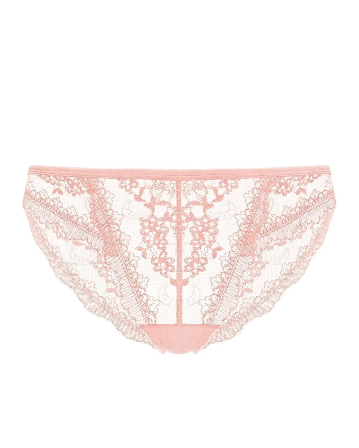 HSIA Floral Bridal Lace Back Pink Bikini Underwear - HSIA