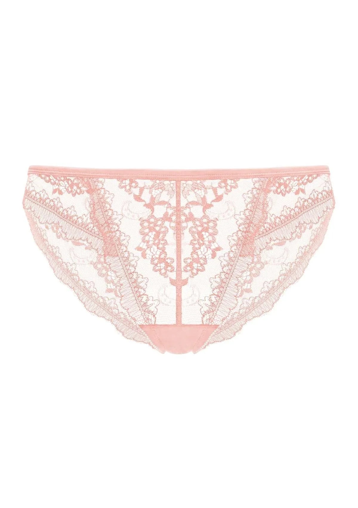 HSIA Floral Bridal Lace Back Pink Bikini Underwear - HSIA