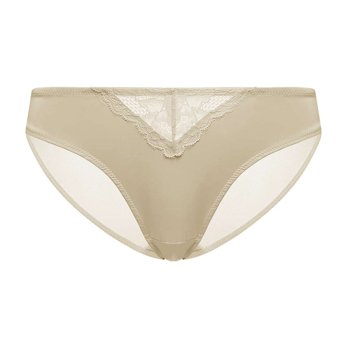 Foxy Satin Floral Lace Bikini Underwear - HSIA