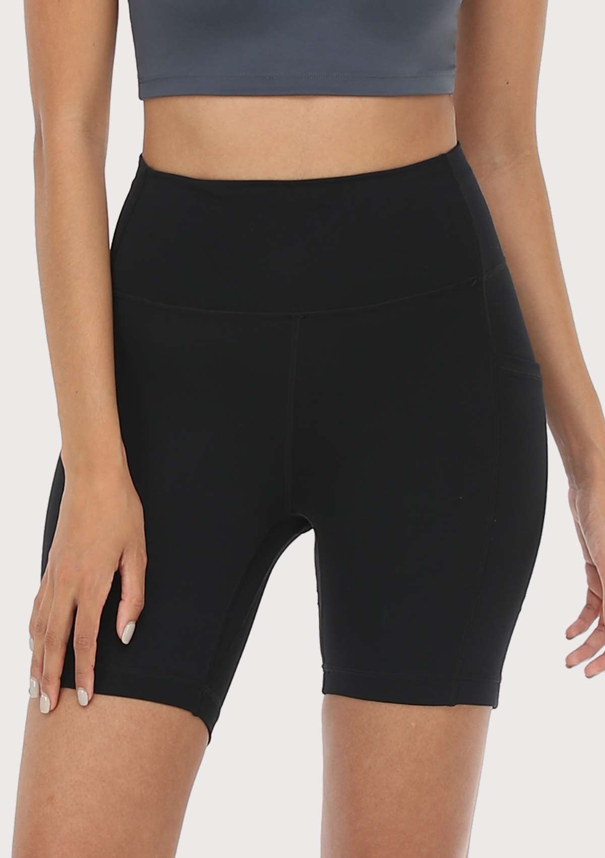 LEAPX Fluent High-Waist Sports Bike Shorts - HSIA