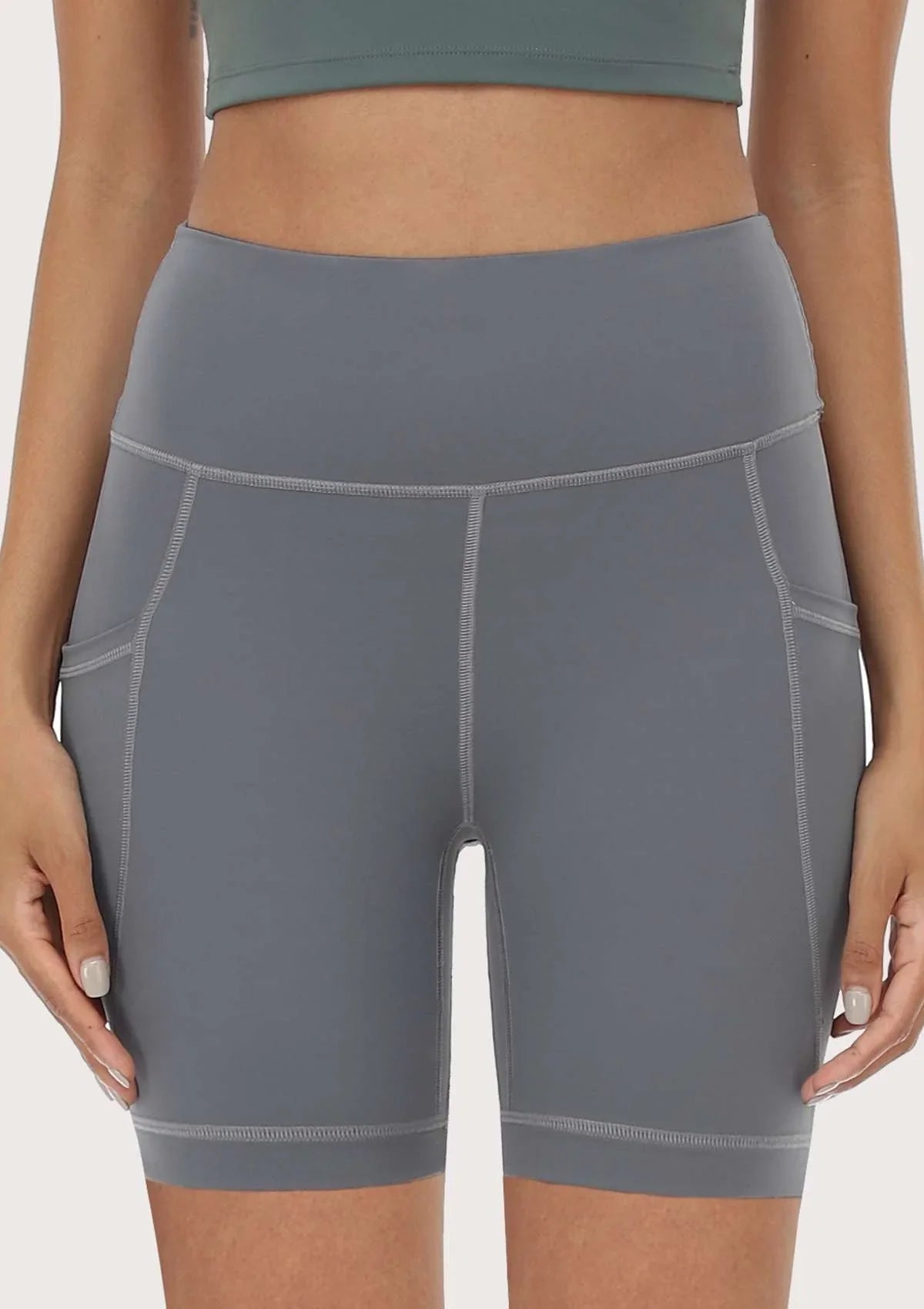 LEAPX Fluent High-Waist Sports Bike Shorts - HSIA