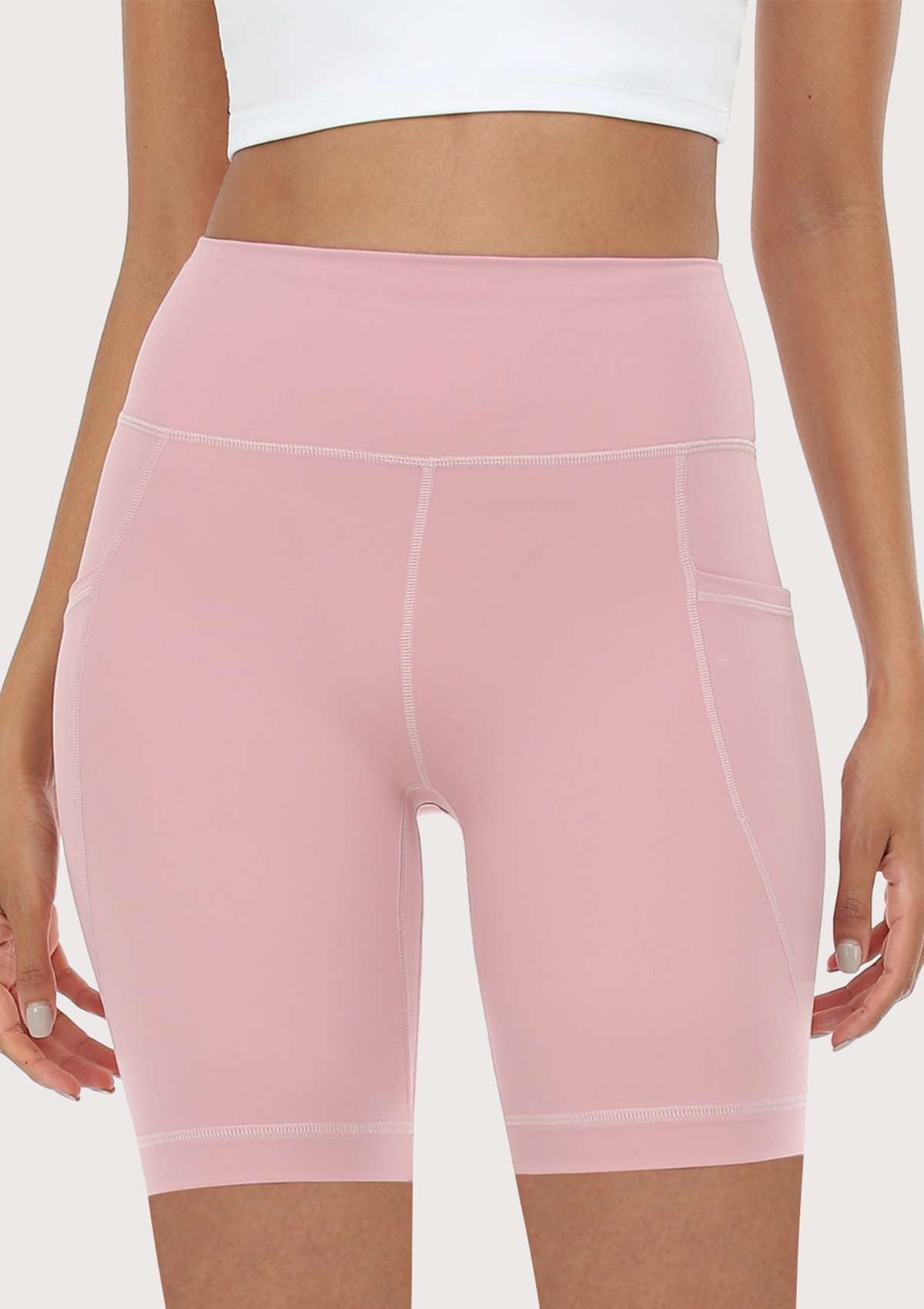 LEAPX Fluent High-Waist Sports Bike Shorts - HSIA