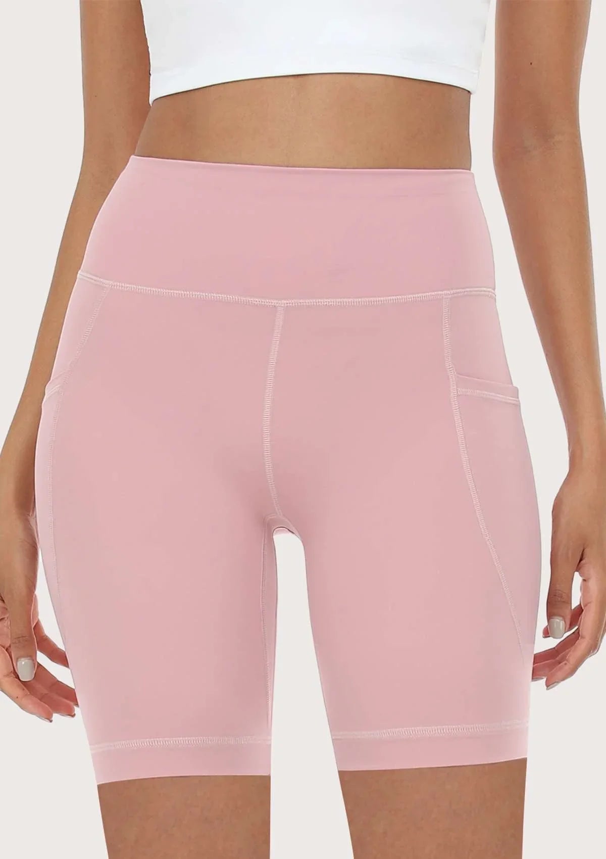 LEAPX Fluent High-Waist Sports Bike Shorts - HSIA