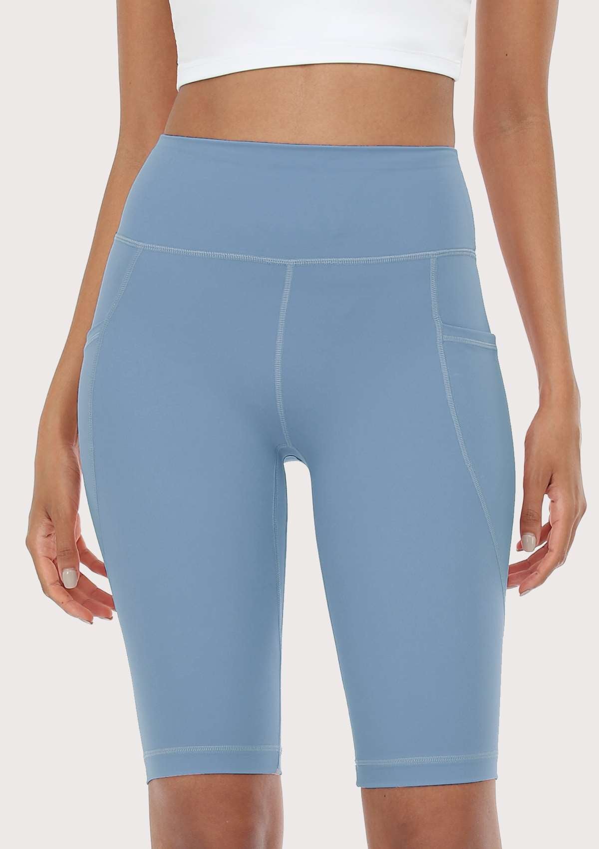 LEAPX Fluent High-Waist Sports Bike Shorts - HSIA