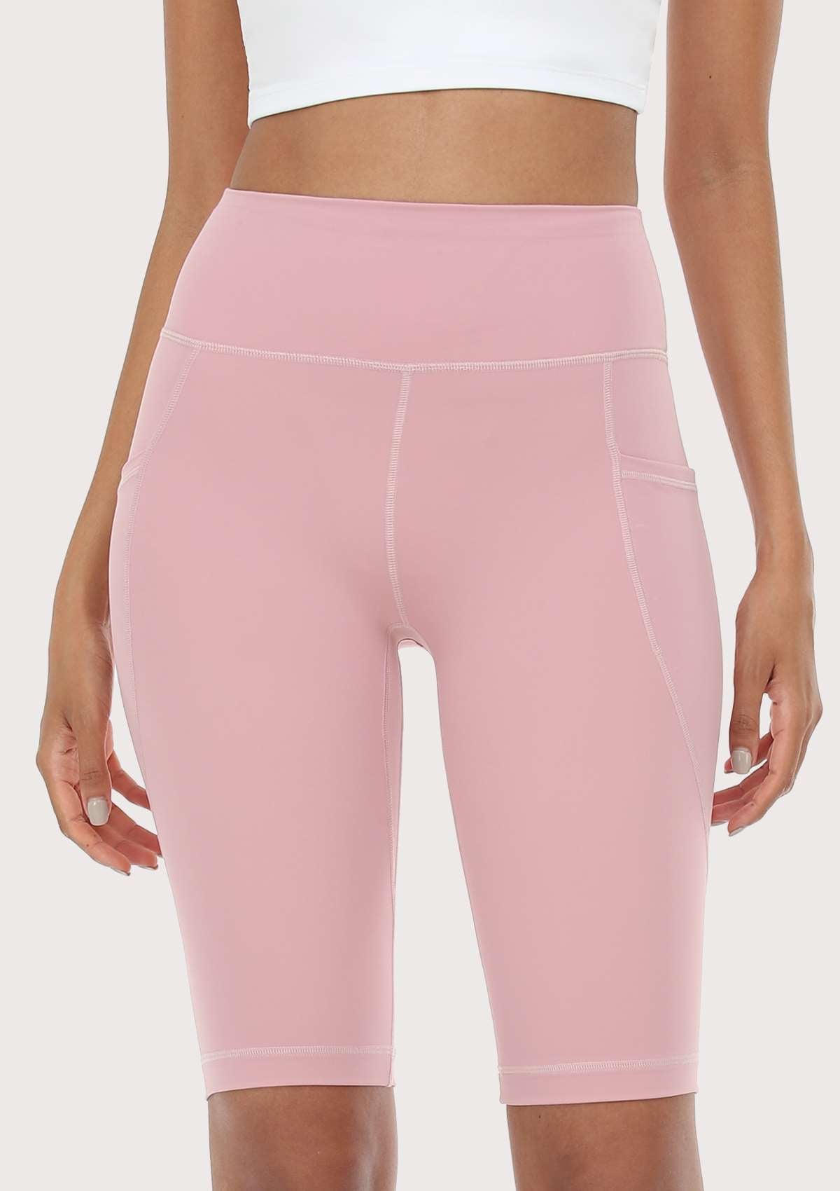 LEAPX Fluent High-Waist Sports Bike Shorts - HSIA