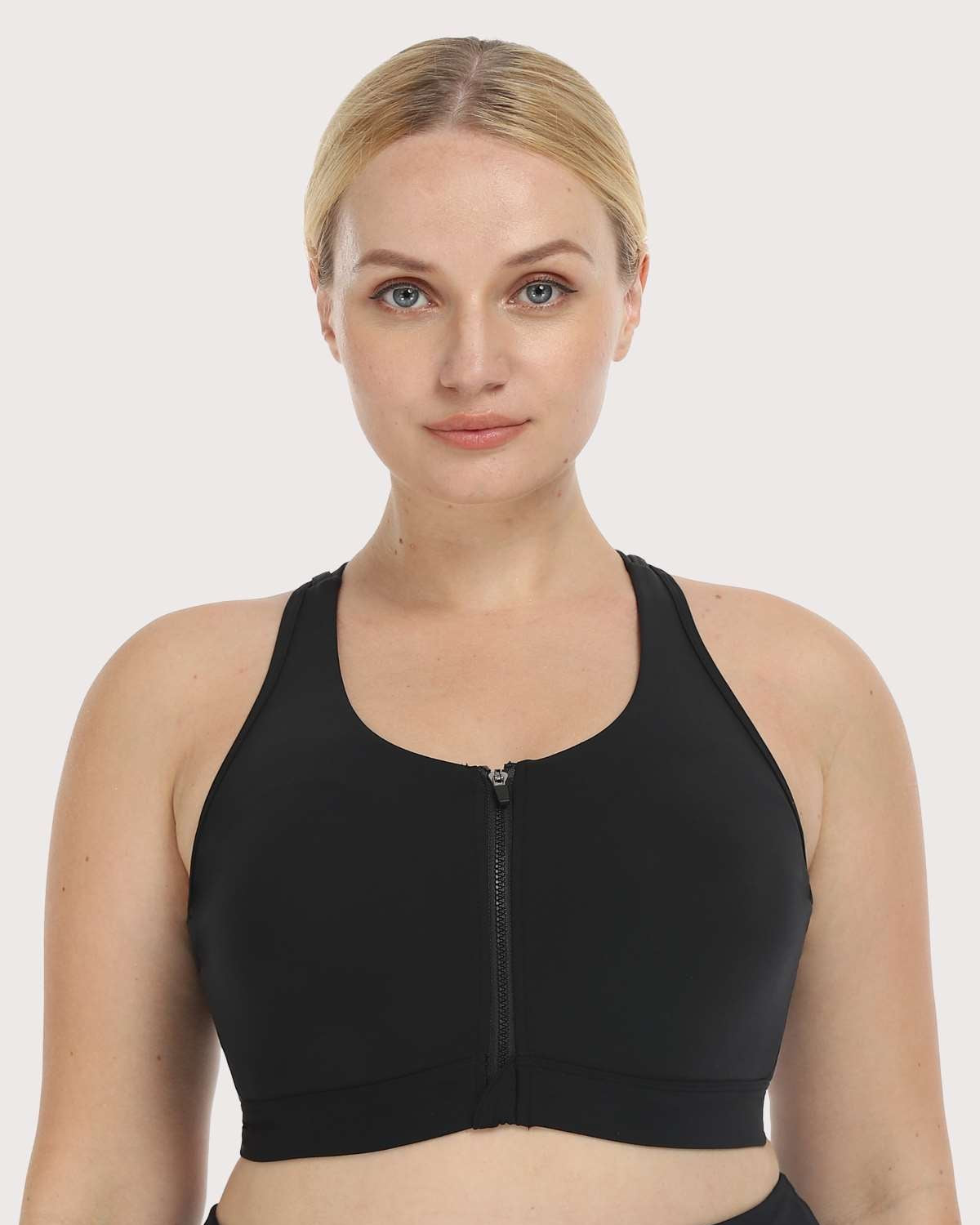 HSIA Front Zip Medium-Impact Sports Bra - HSIA