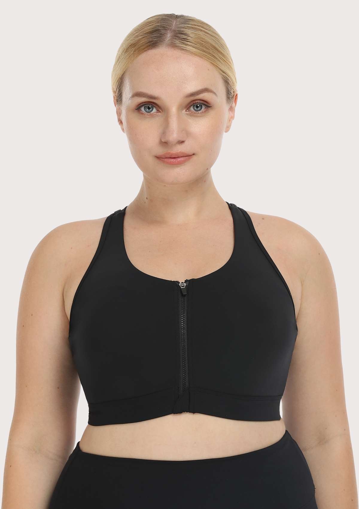 HSIA Front Zip Medium-Impact Sports Bra - HSIA