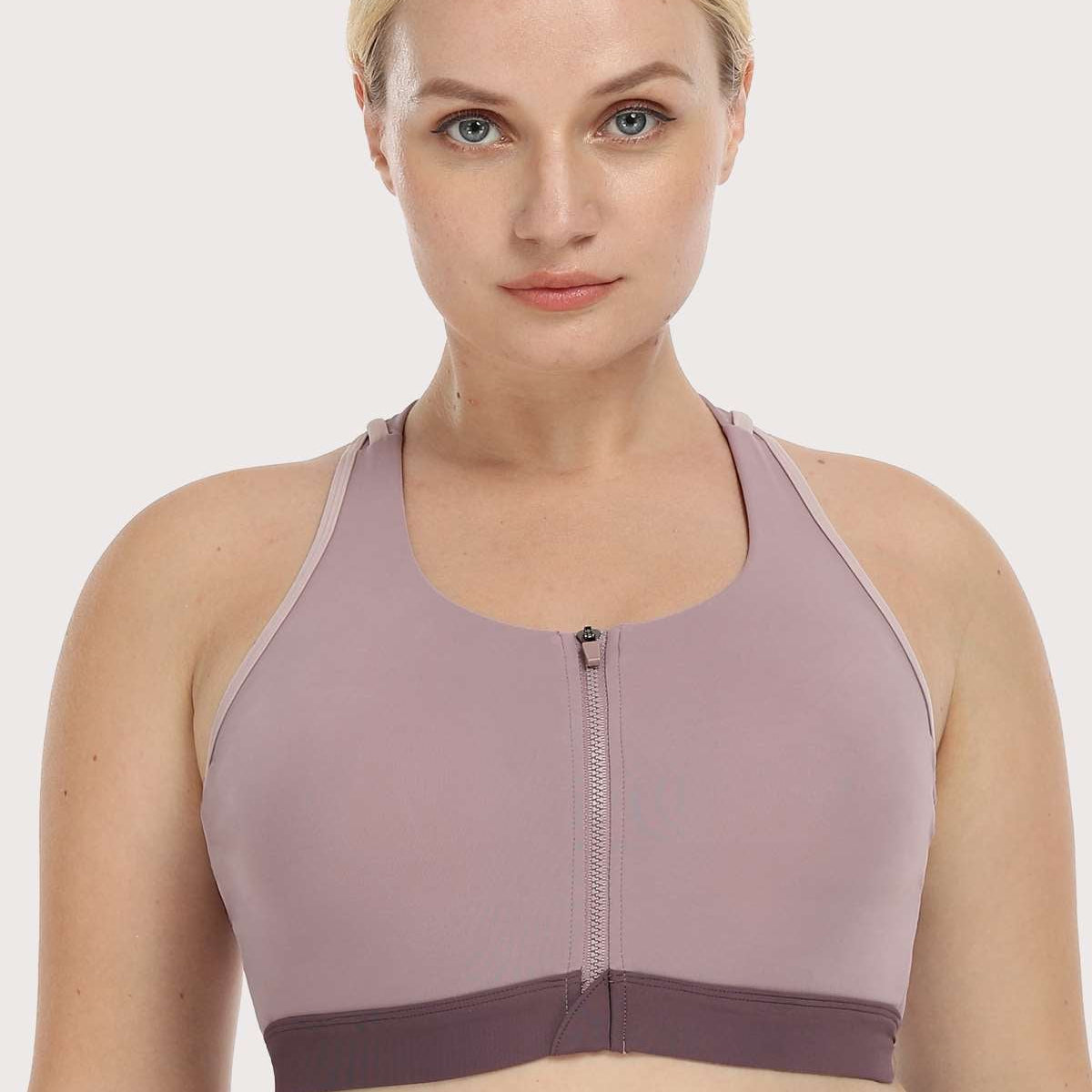 HSIA Front Zip Medium-Impact Sports Bra - HSIA