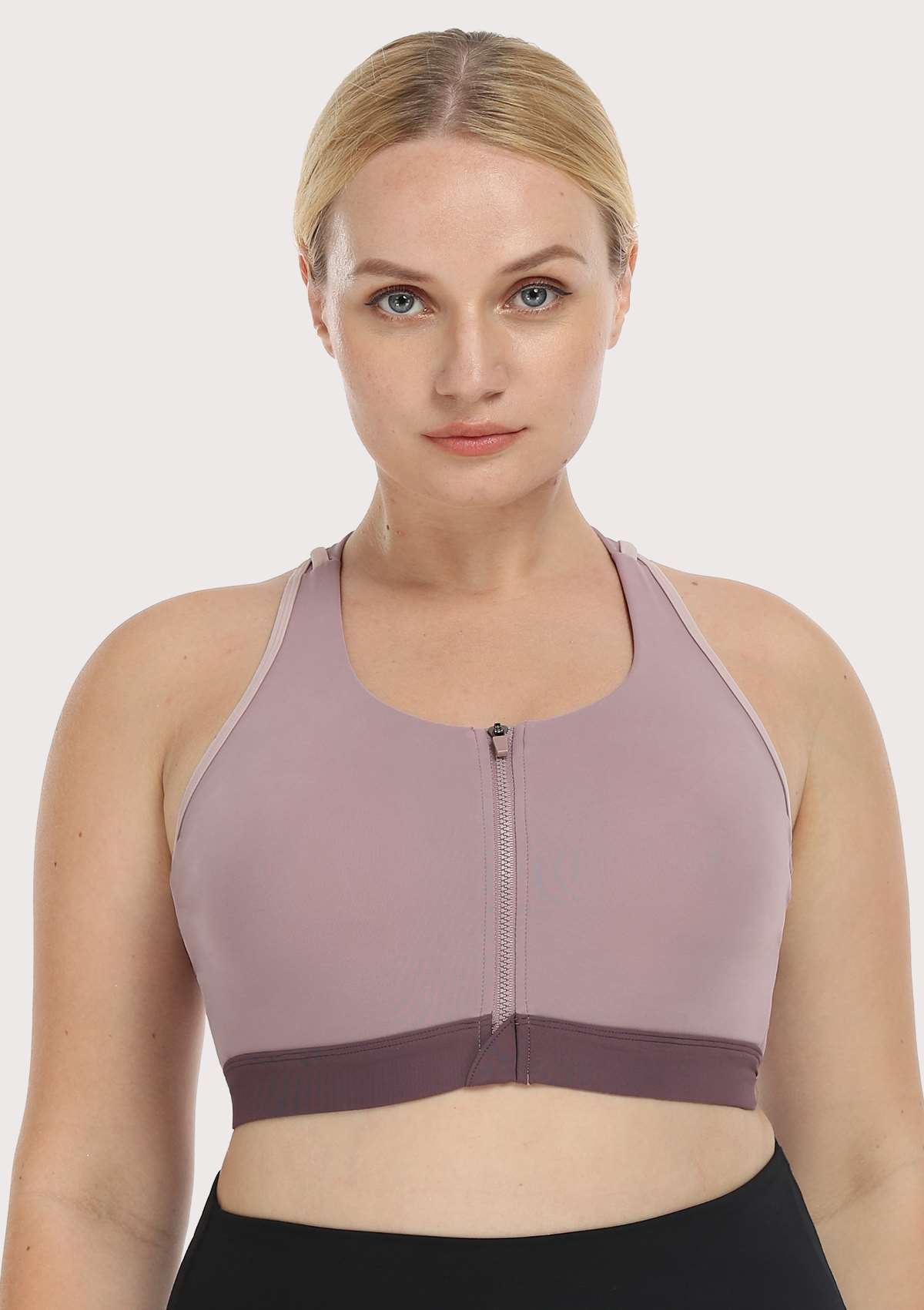 HSIA Front Zip Medium-Impact Sports Bra - HSIA