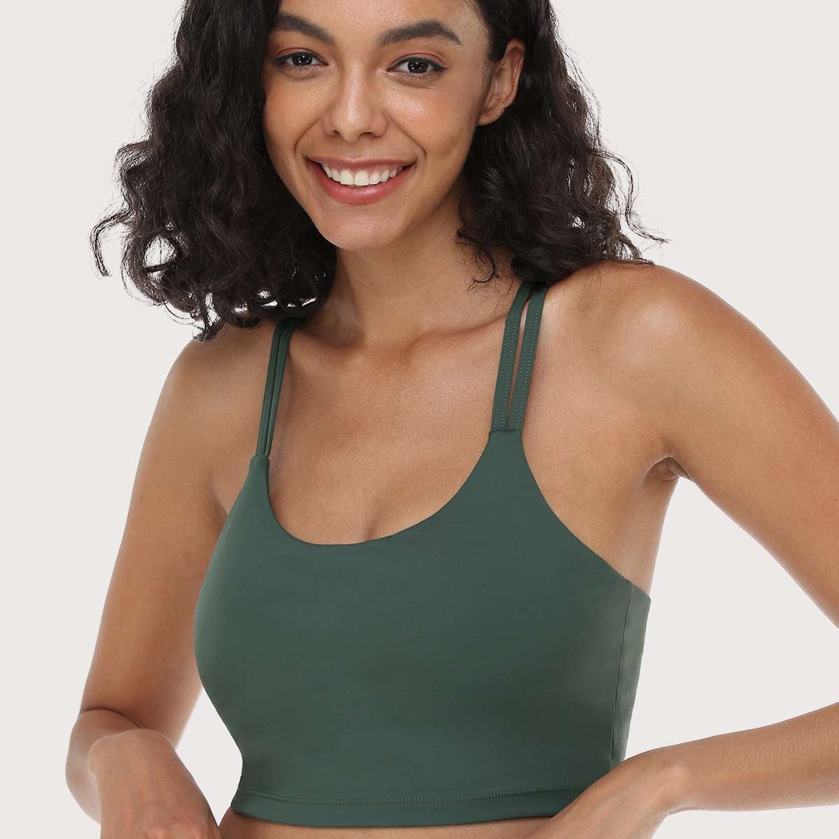 LEAPX Wireless Low-Impact Crisscross Padded Sports Bra - HSIA