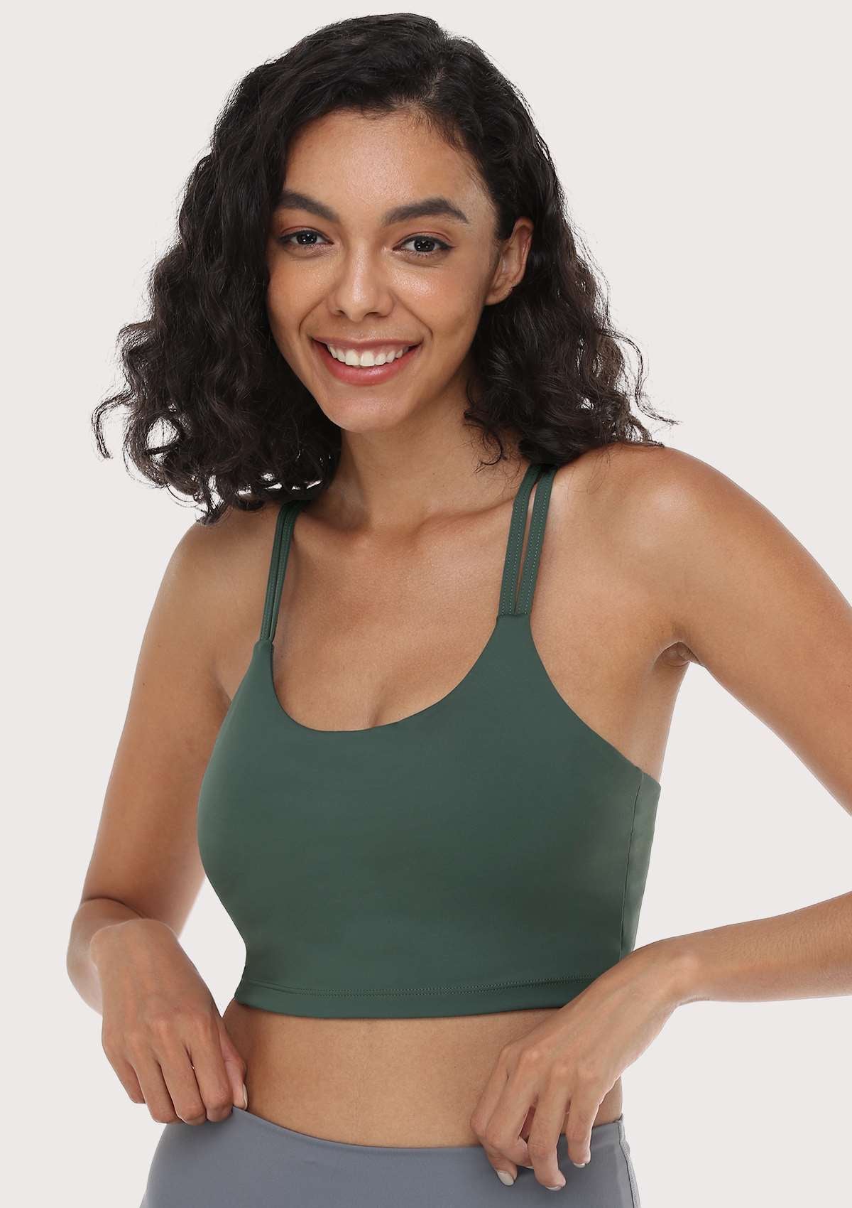 LEAPX Wireless Low-Impact Crisscross Padded Sports Bra - HSIA