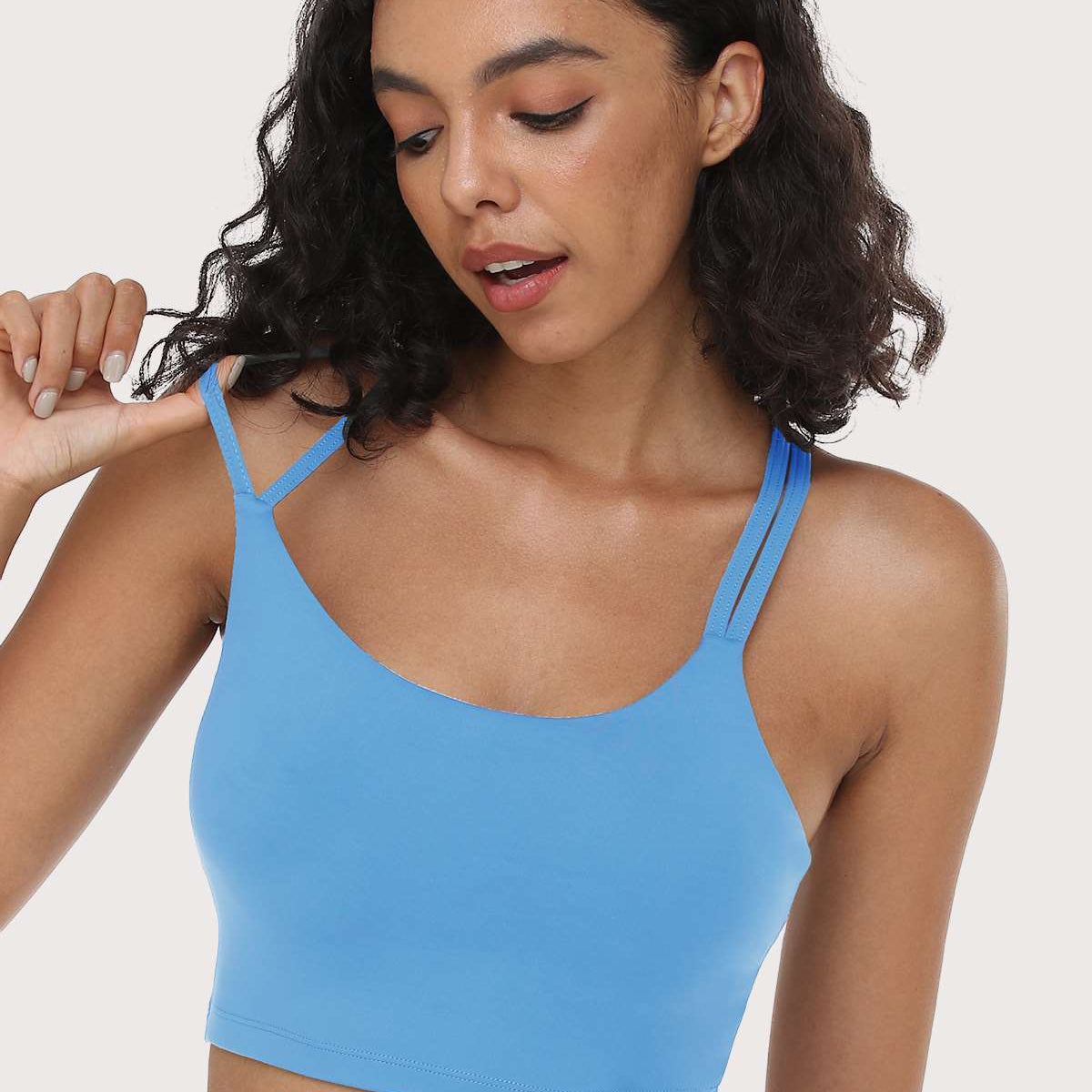 LEAPX Wireless Low-Impact Crisscross Padded Sports Bra - HSIA