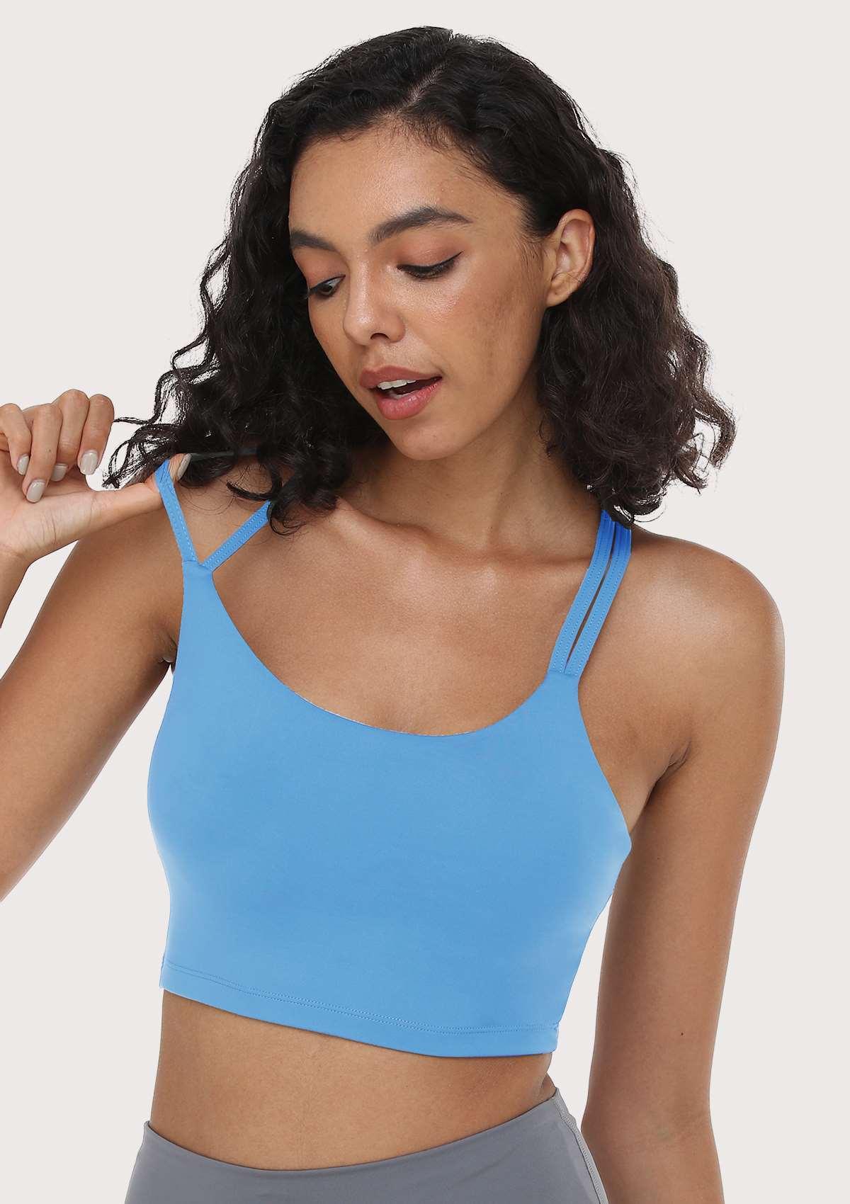 LEAPX Wireless Low-Impact Crisscross Padded Sports Bra - HSIA