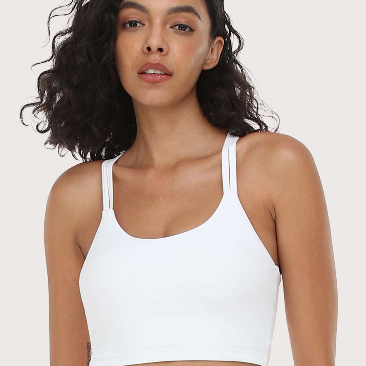 LEAPX Wireless Low-Impact Crisscross Padded Sports Bra - HSIA