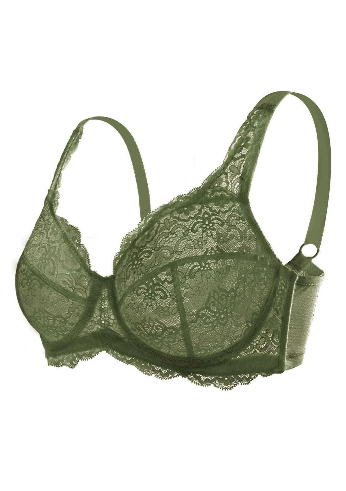 HSIA Black All-Over Floral Lace Bra - HSIA