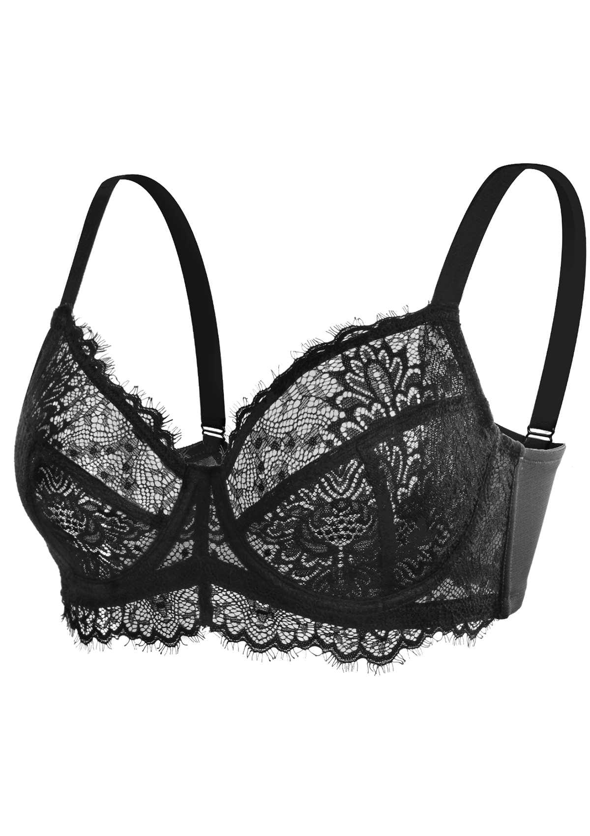 HSIA Black Sunflower Underwire Lace Bra - HSIA