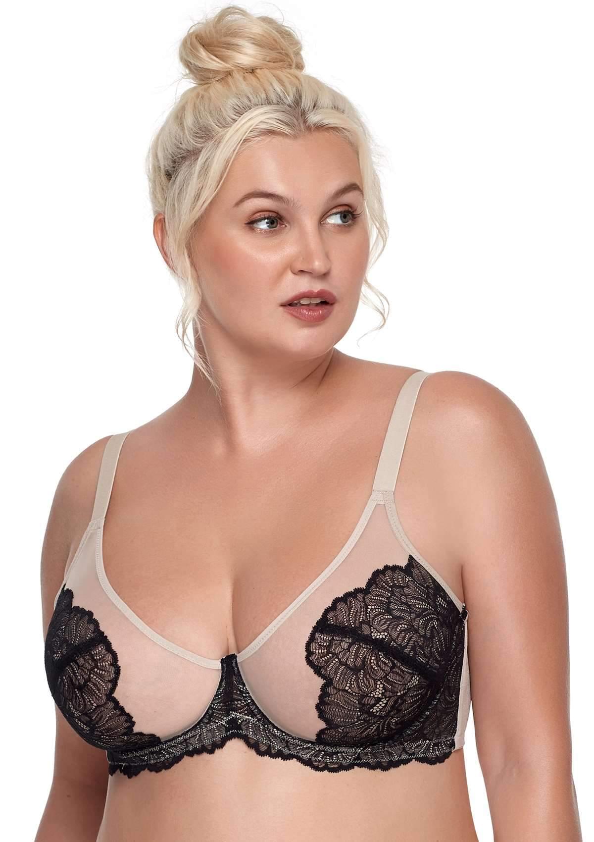 HSIA Blossom Black Unlined Lace Bra - HSIA