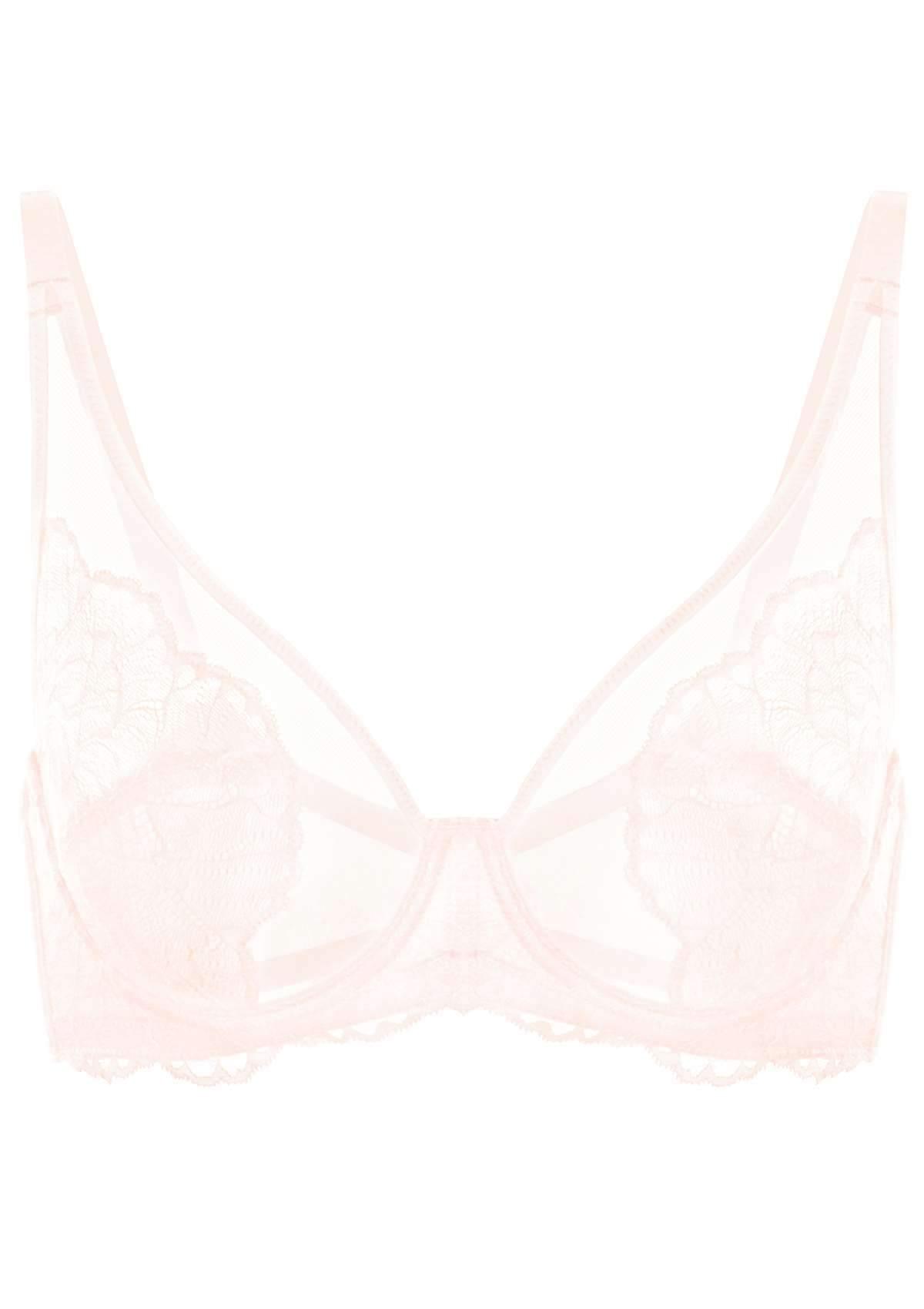 HSIA Blossom Pink Unlined Lace Bra - HSIA