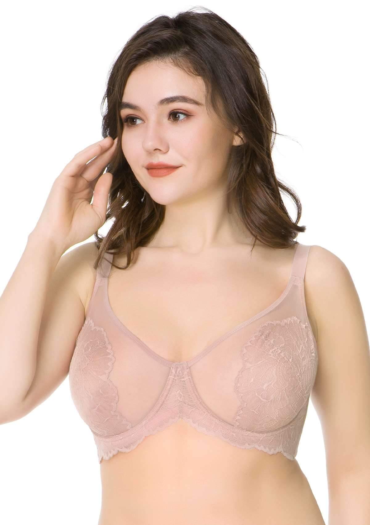 HSIA Blossom Unlined Dark Pink Lace Bra Set - HSIA