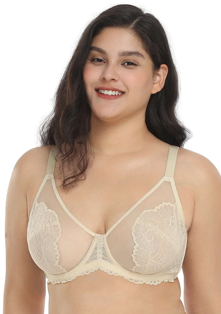 HSIA HSIA Blossom Yellow Unlined Lace Bra