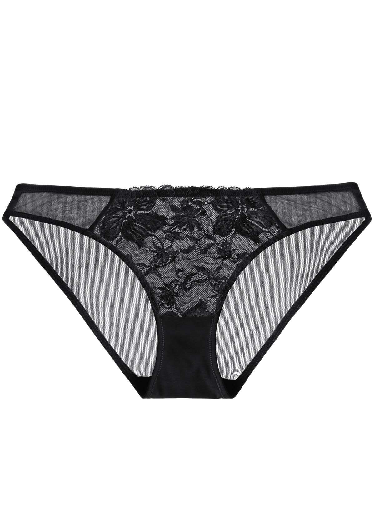 HSIA Breathable Sexy Lace Black Bikini Underwear - HSIA