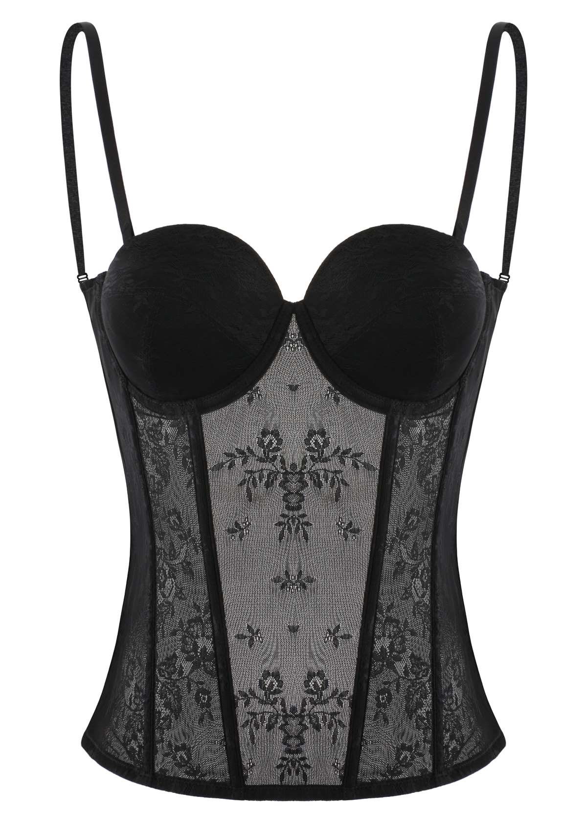 Gracious Overbust Lace Corset Bustier - HSIA