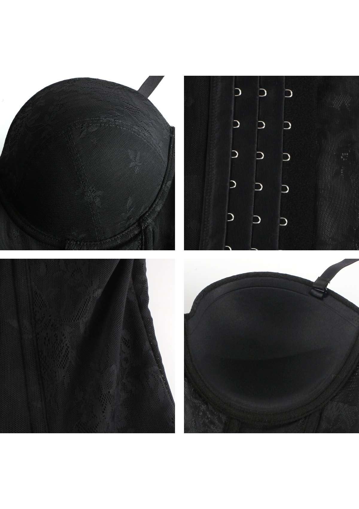 Gracious Overbust Lace Corset Bustier - HSIA