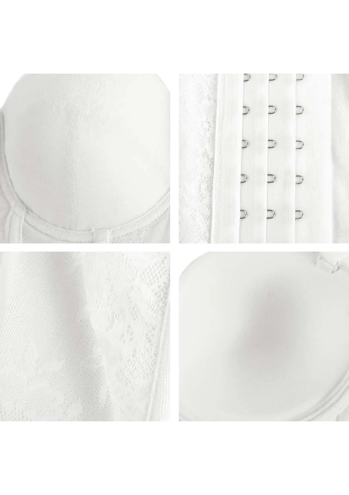 Gracious Overbust Lace Corset Bustier - HSIA
