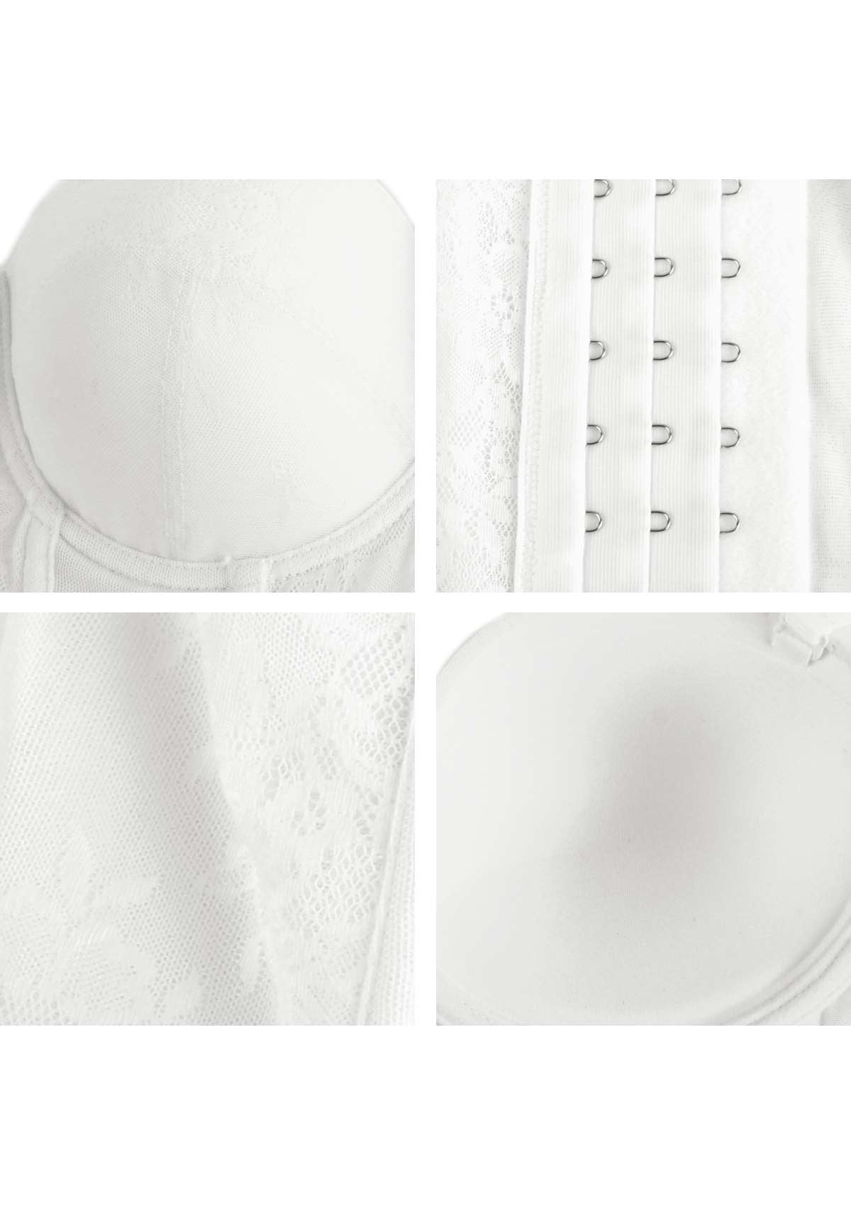 Gracious Overbust Lace Corset Bustier - HSIA