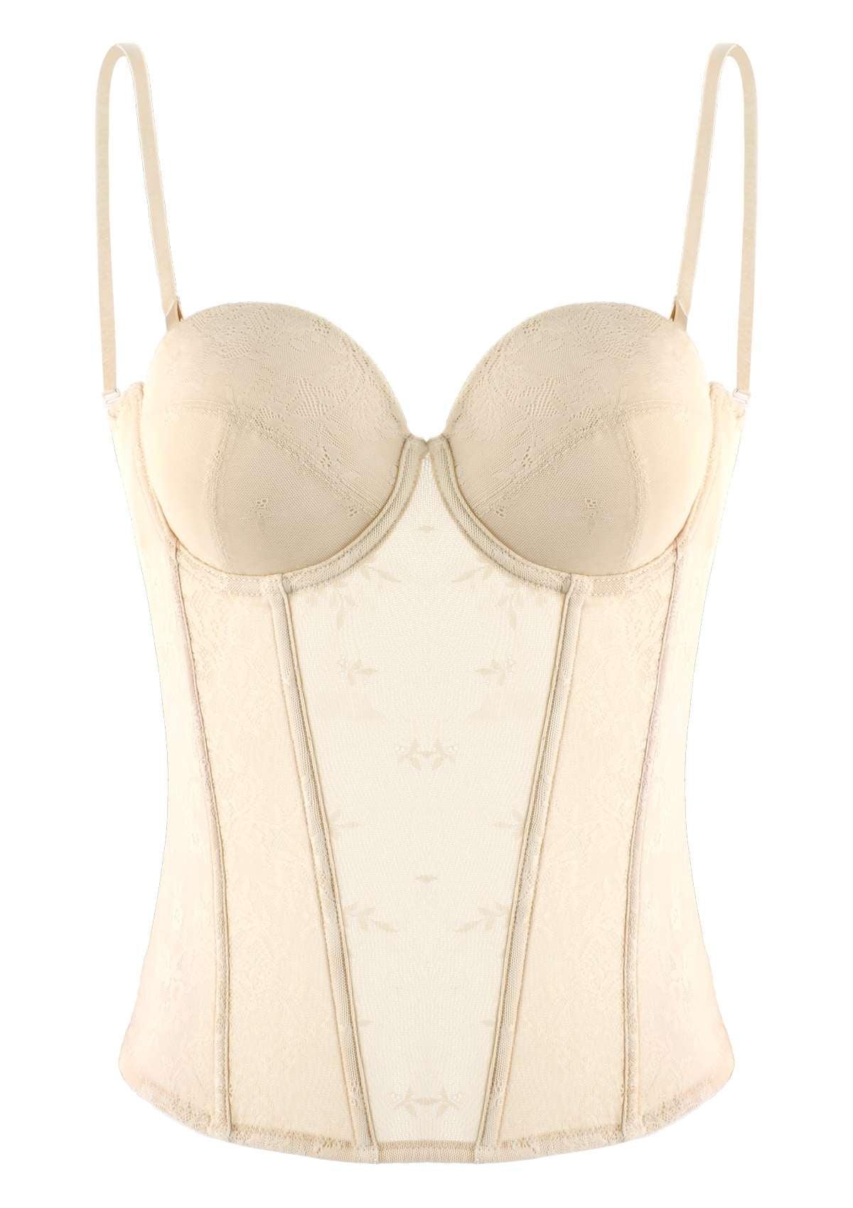 Gracious Overbust Lace Corset Bustier - HSIA