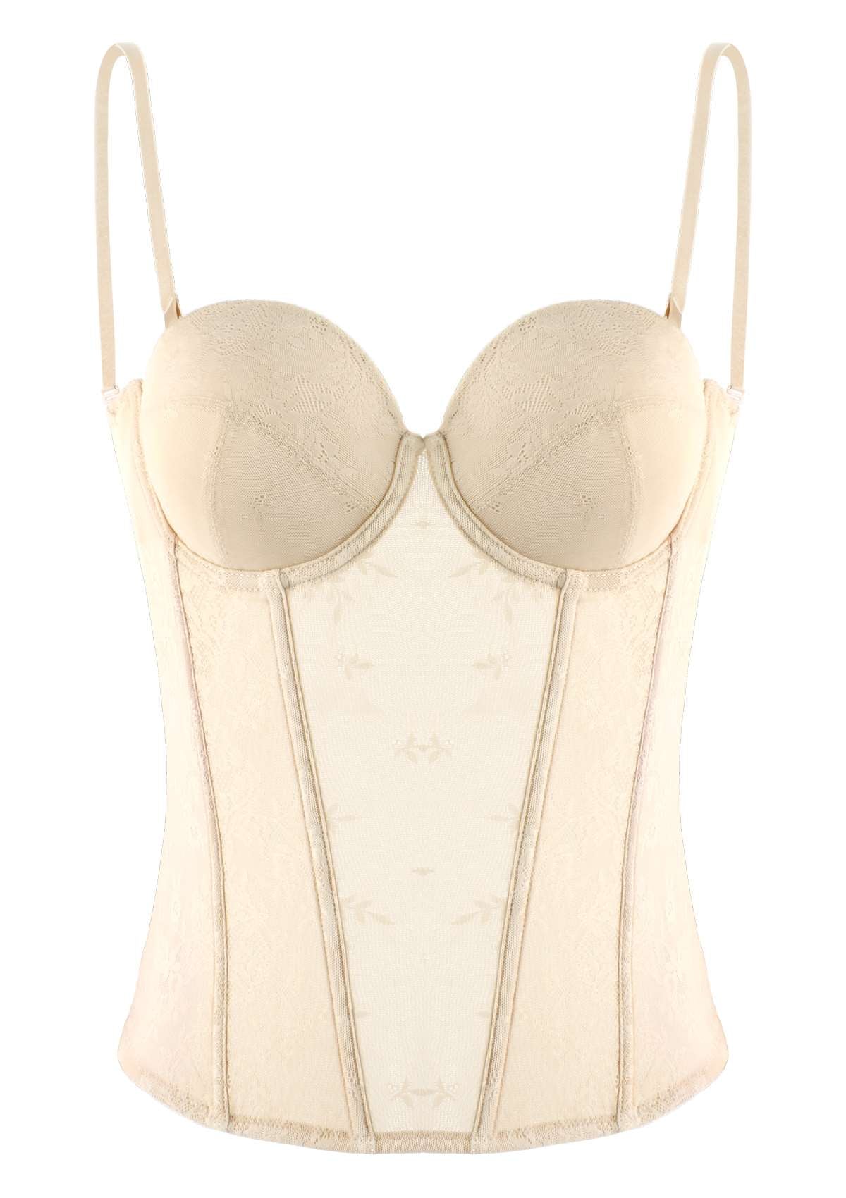 Gracious Overbust Lace Corset Bustier - HSIA